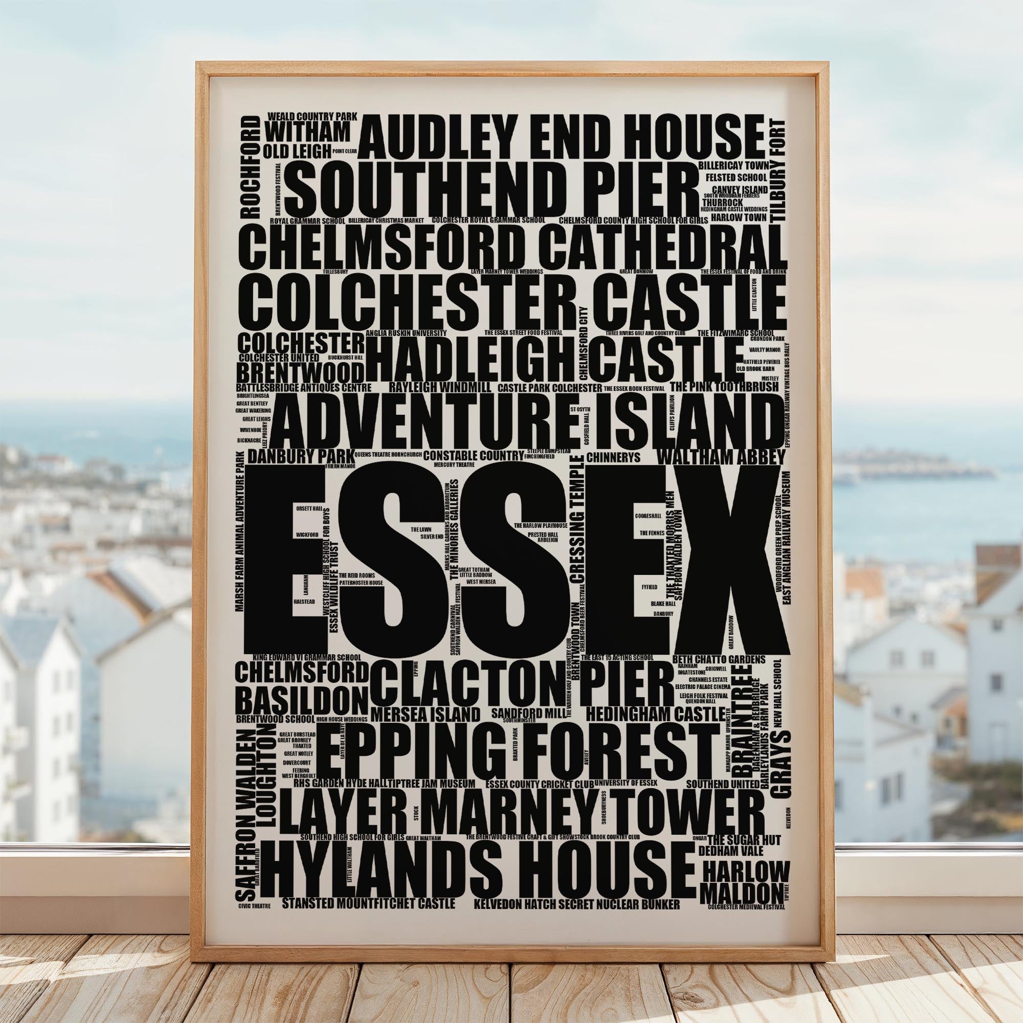 Essex - Premium Typographic Word Cloud Prints, Posters & Gifts