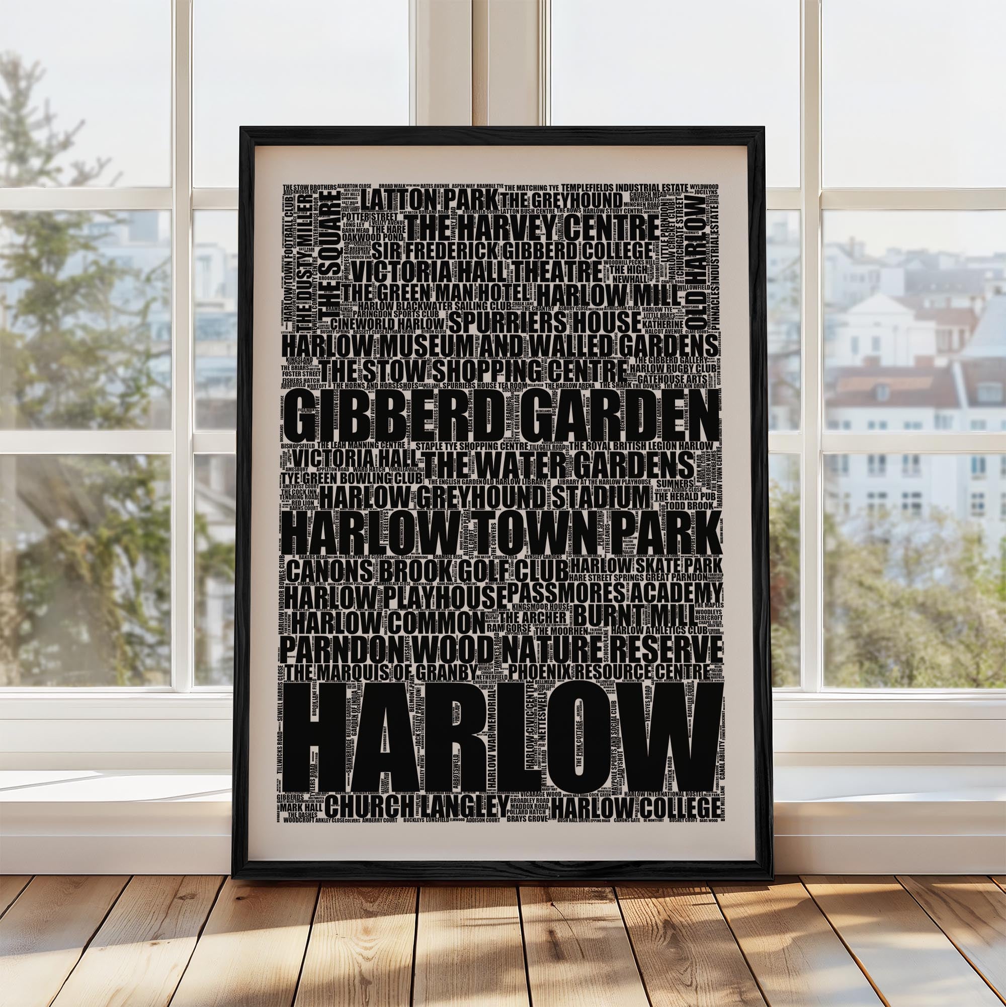 Harlow - Premium Typographic Word Cloud Prints, Posters & Gifts