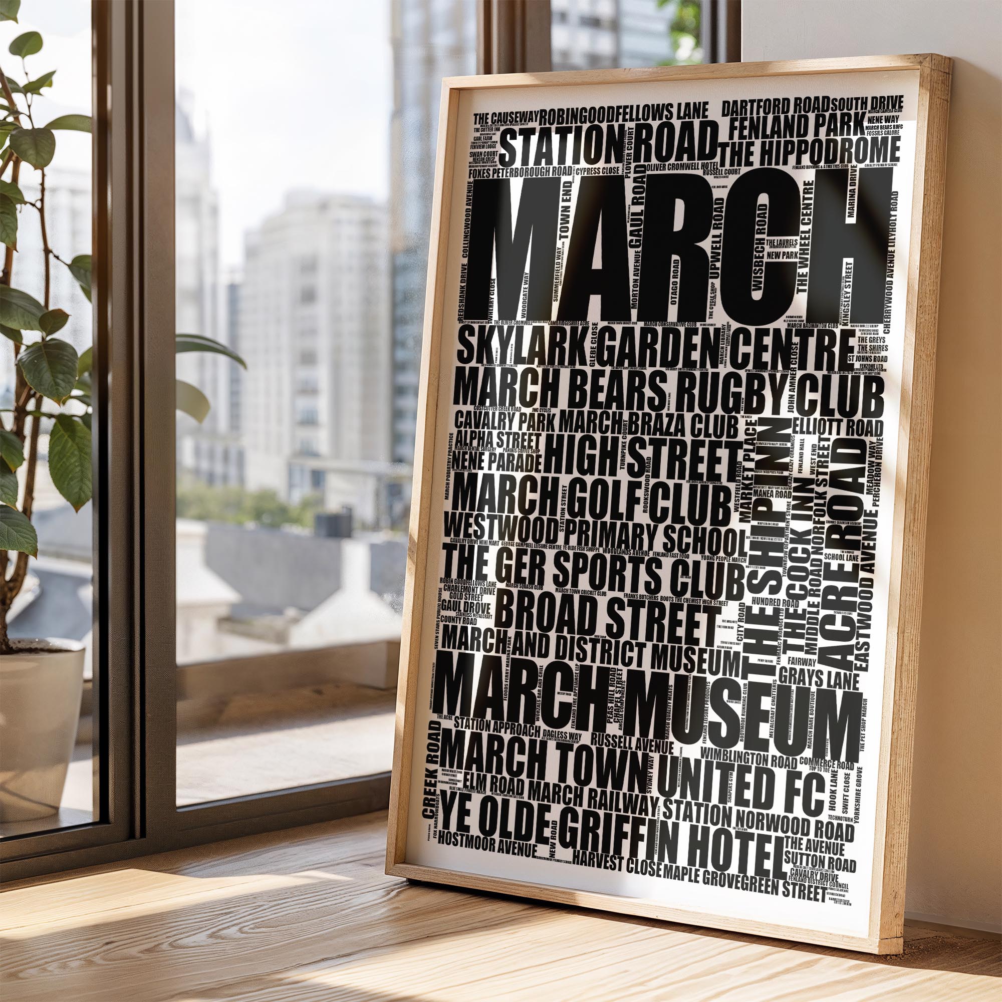 March - Premium Typographic Word Cloud Prints, Posters & Gifts