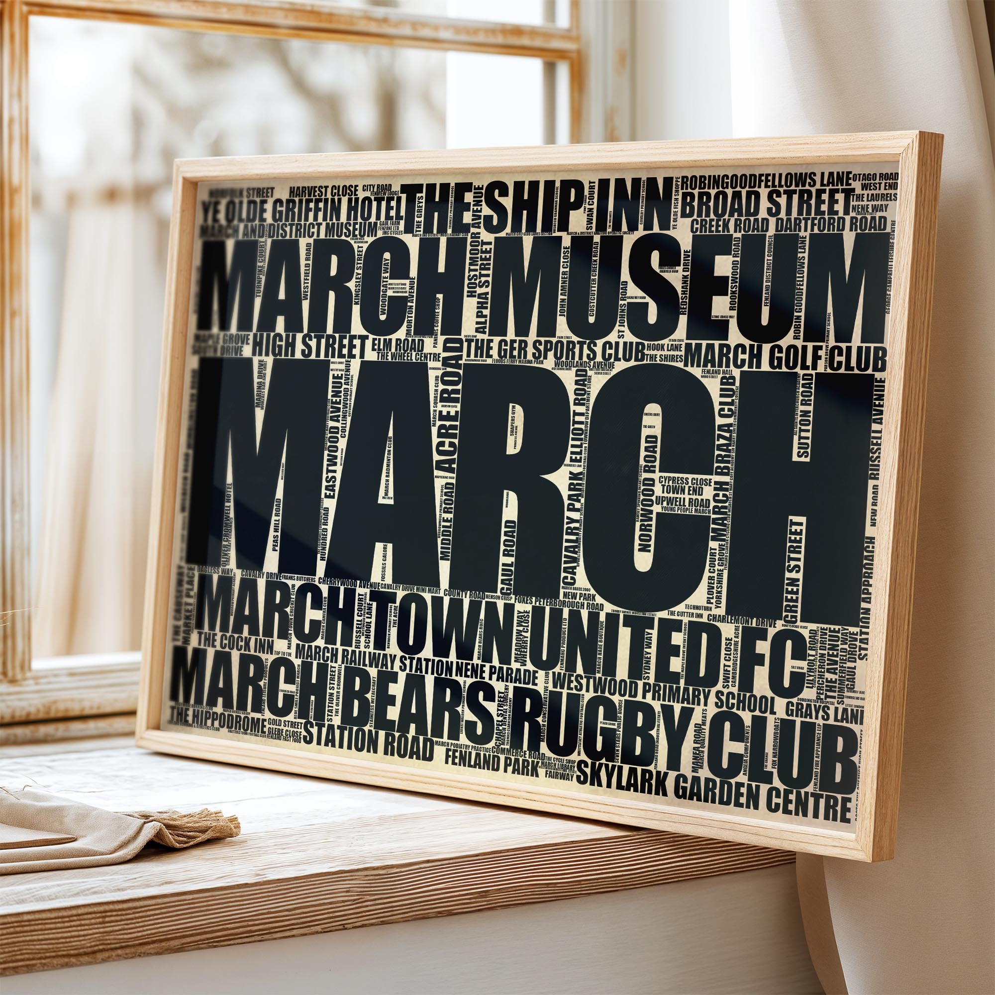 March - Premium Typographic Word Cloud Prints, Posters & Gifts