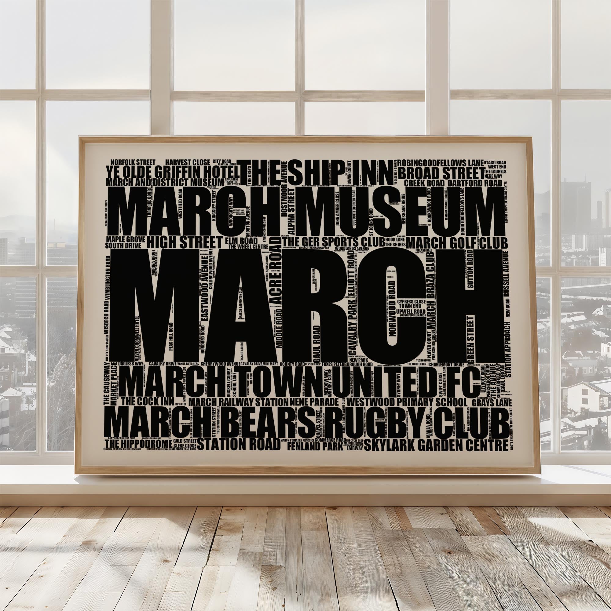 March - Premium Typographic Word Cloud Prints, Posters & Gifts