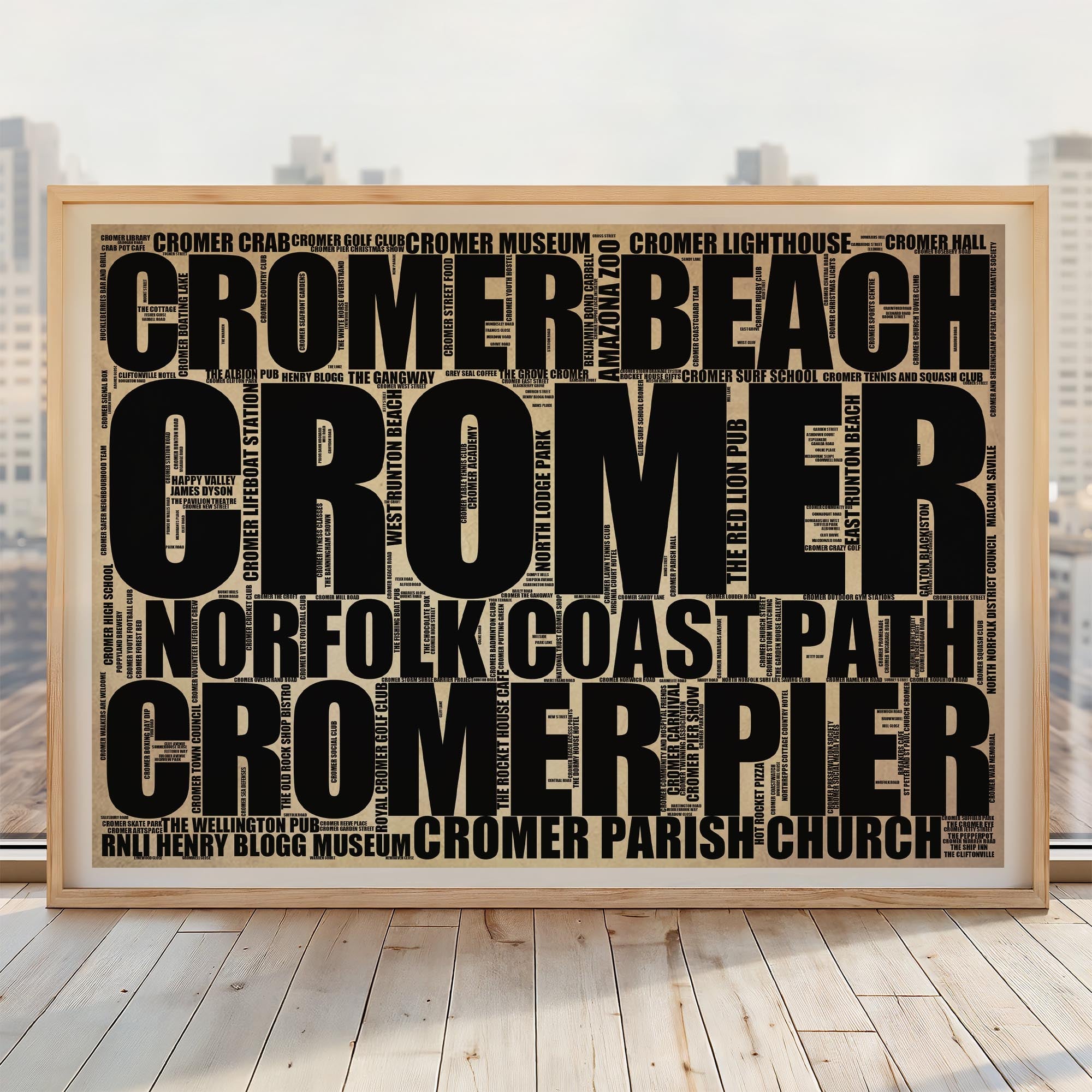 Cromer - Premium Typographic Word Cloud Prints, Posters & Gifts