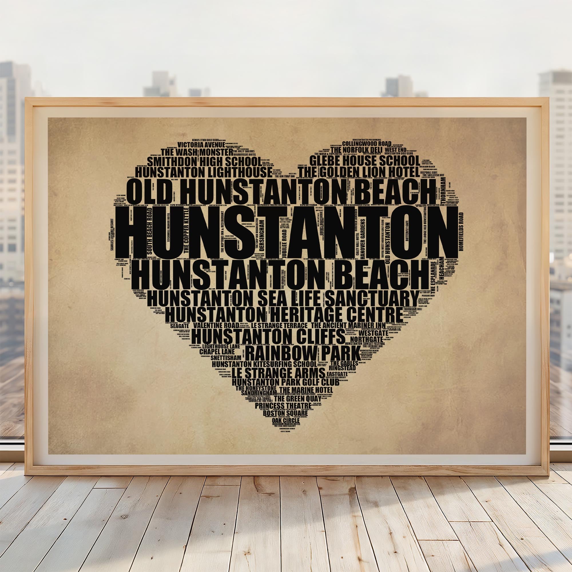 Hunstanton - Premium Typographic Word Cloud Prints, Posters & Gifts