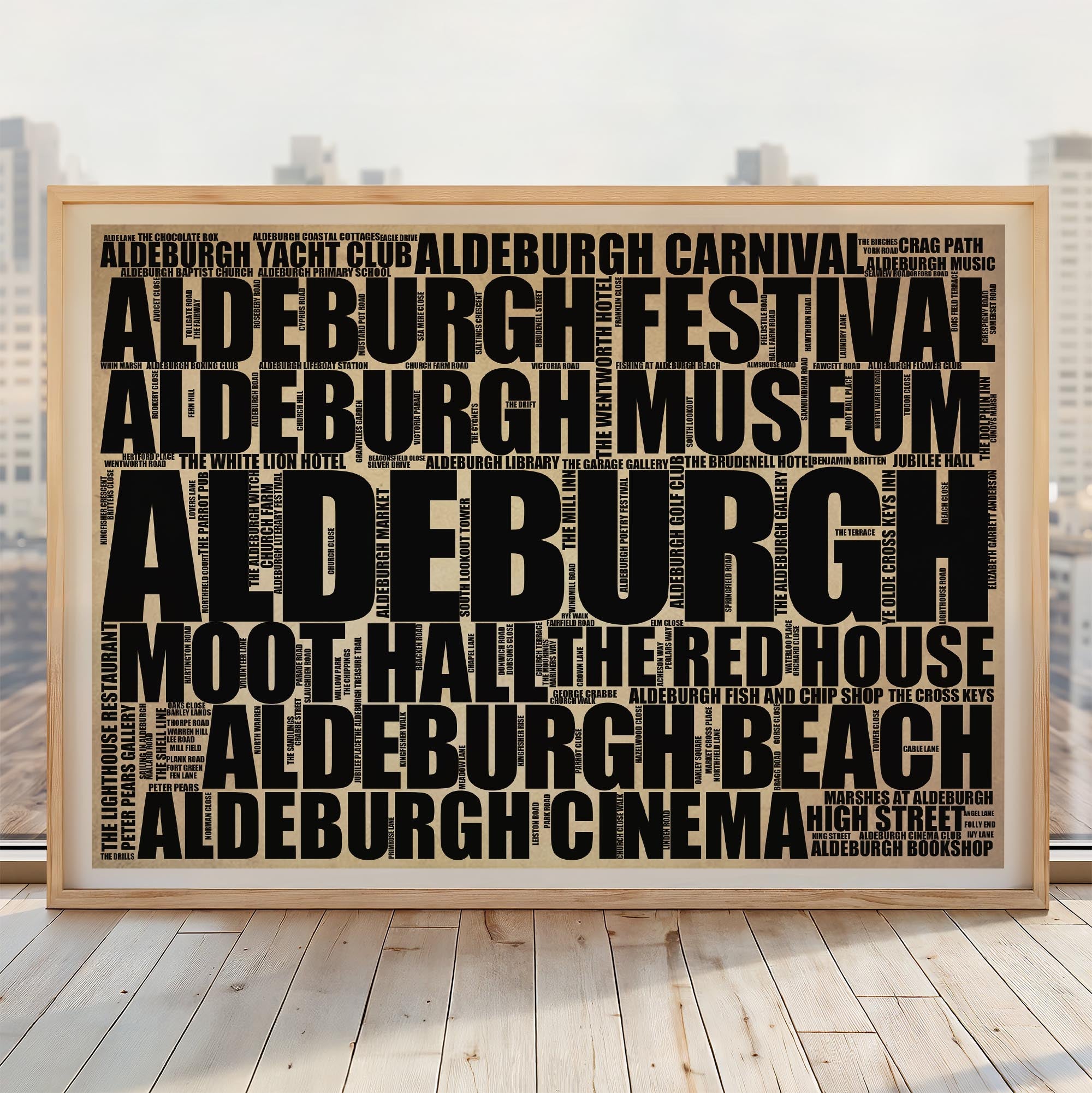 Aldeburgh - Premium Typographic Word Cloud Prints, Posters & Gifts