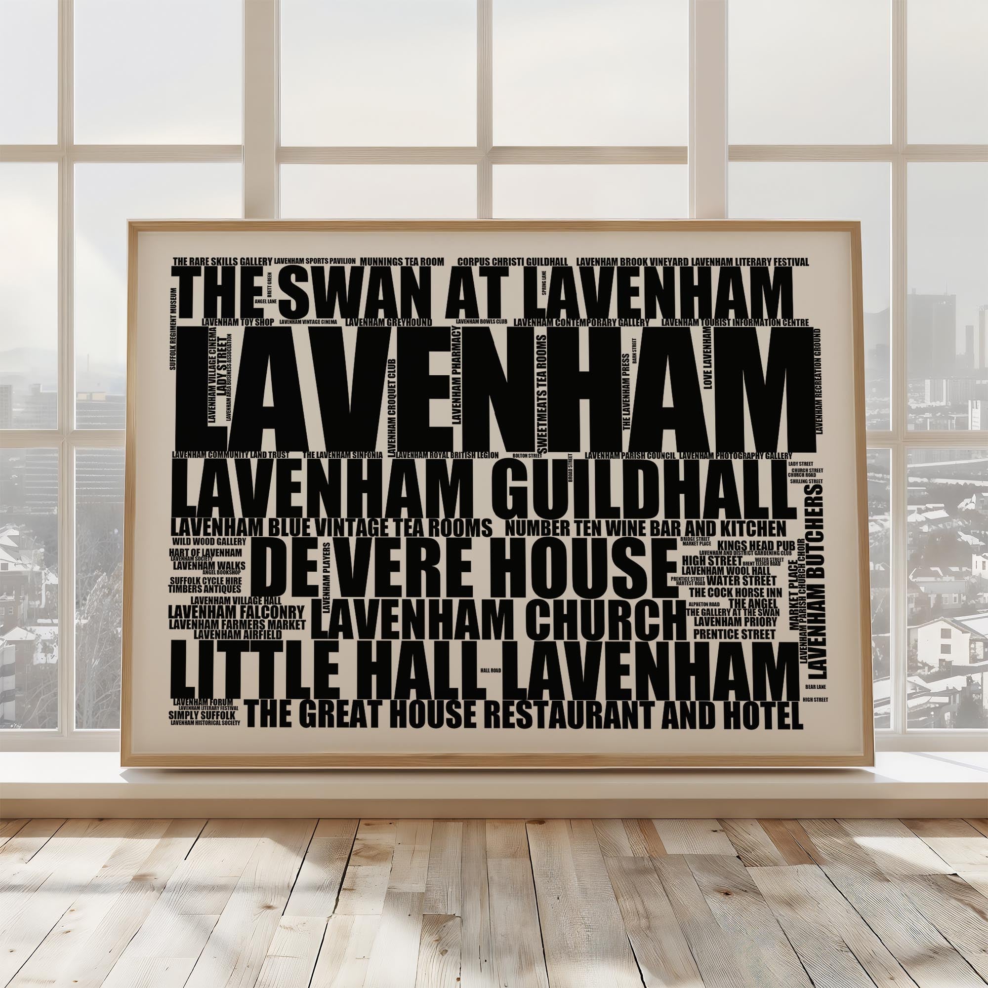 Lavenham - Premium Typographic Word Cloud Prints, Posters & Gifts