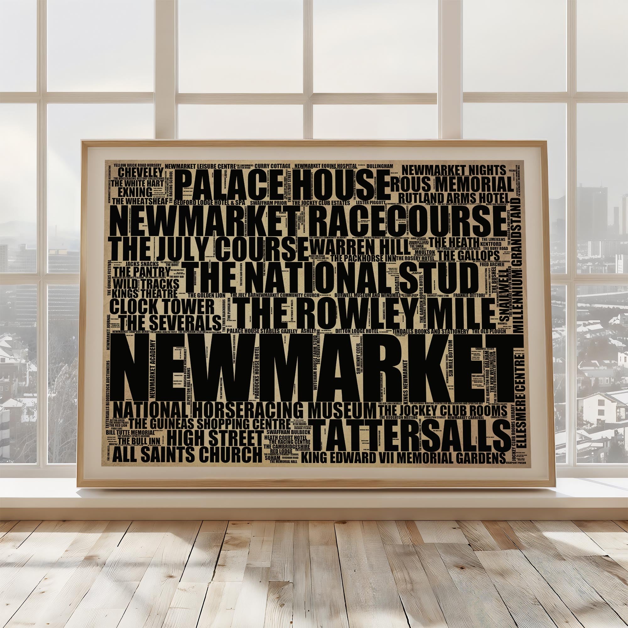 Newmarket - Premium Typographic Word Cloud Prints, Posters & Gifts