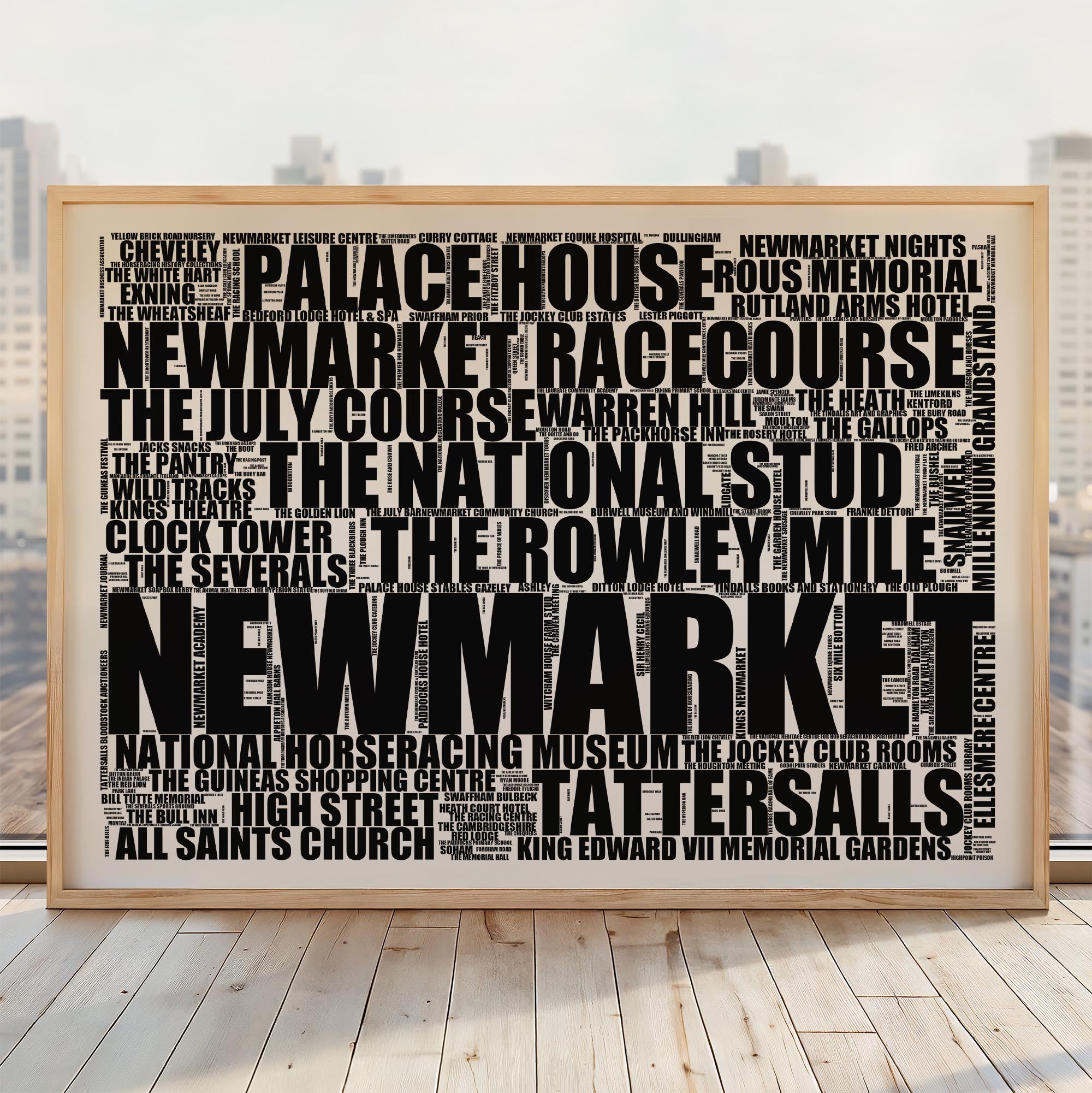 Newmarket - Premium Typographic Word Cloud Prints, Posters & Gifts