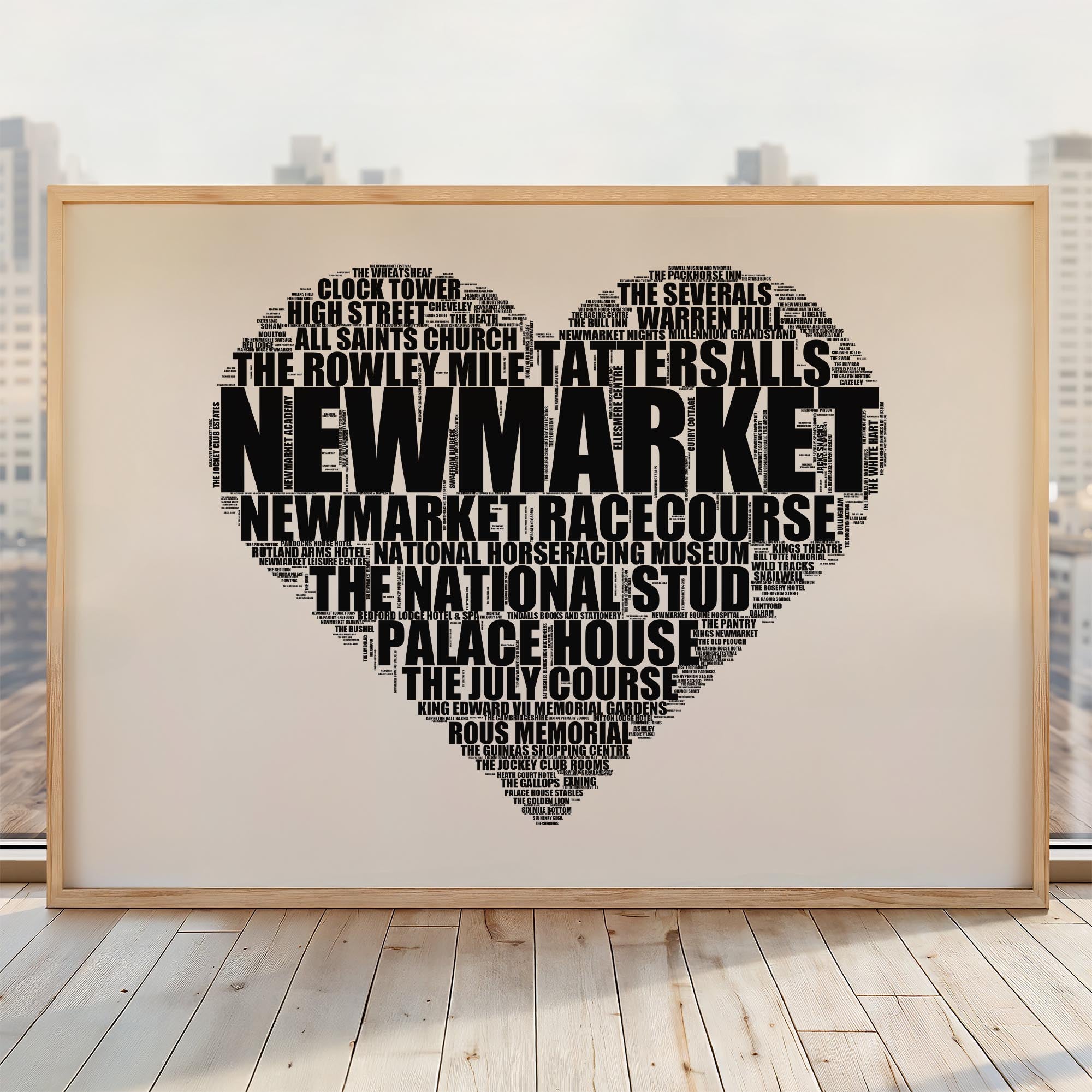 Newmarket - Premium Typographic Word Cloud Prints, Posters & Gifts