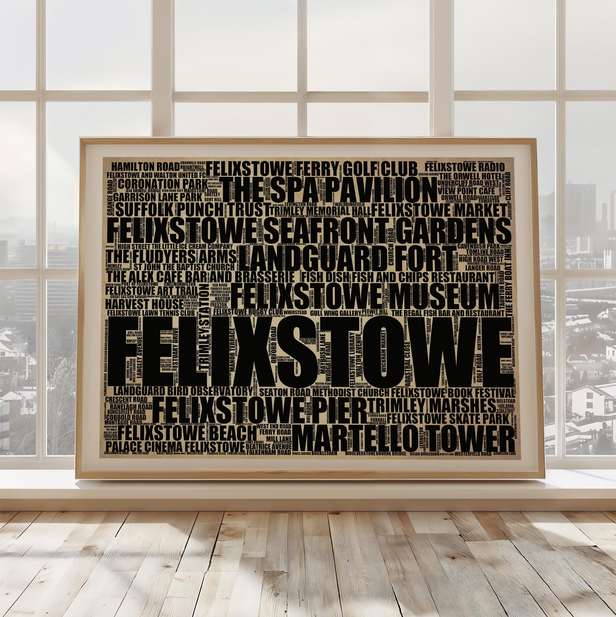 Felixstowe - Premium Typographic Word Cloud Prints, Posters & Gifts