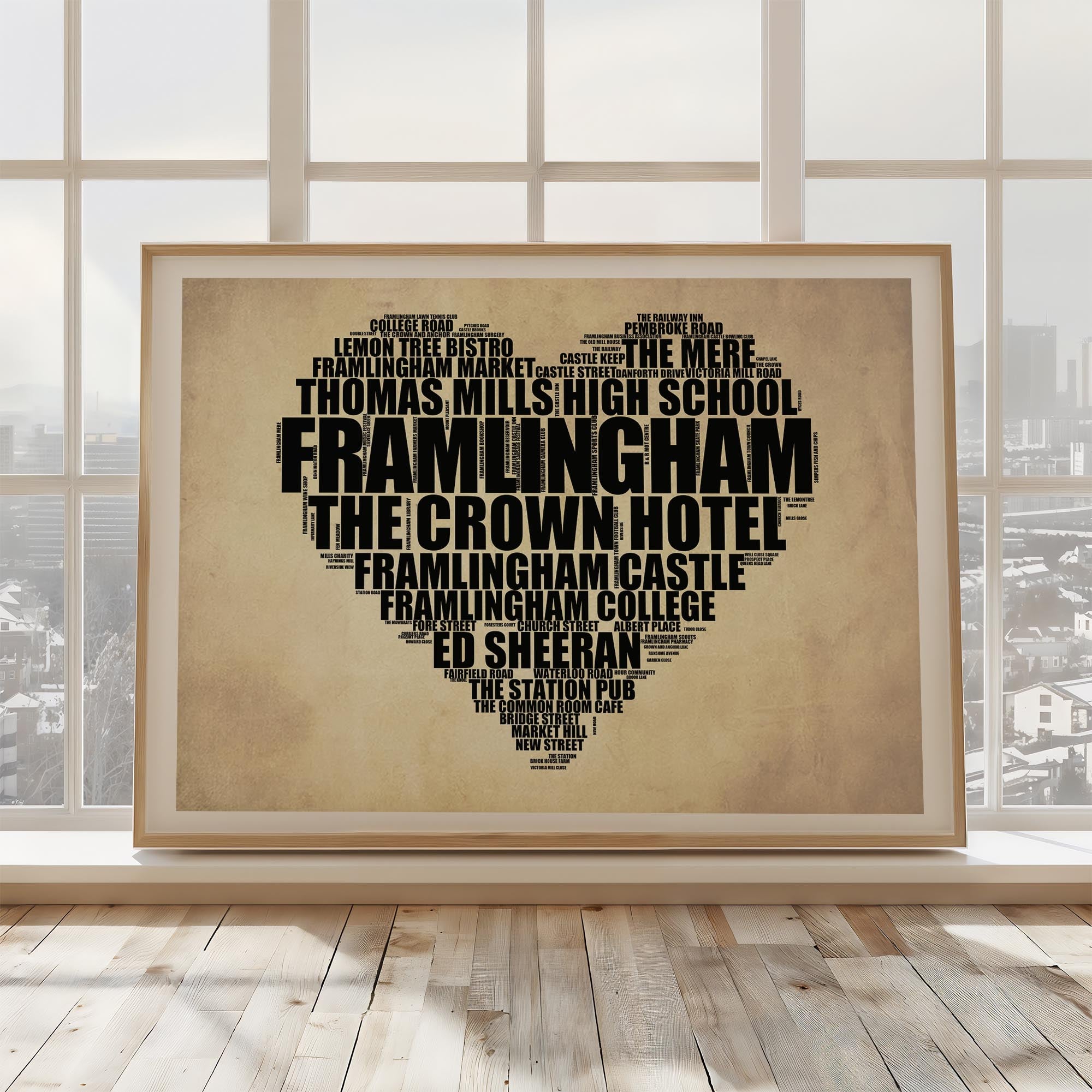 Framlingham - Premium Typographic Word Cloud Prints, Posters & Gifts