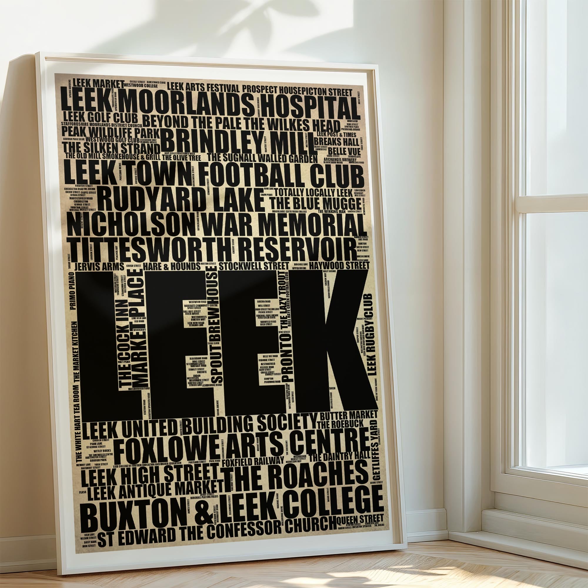 Leek - Premium Typographic Word Cloud Prints, Posters & Gifts