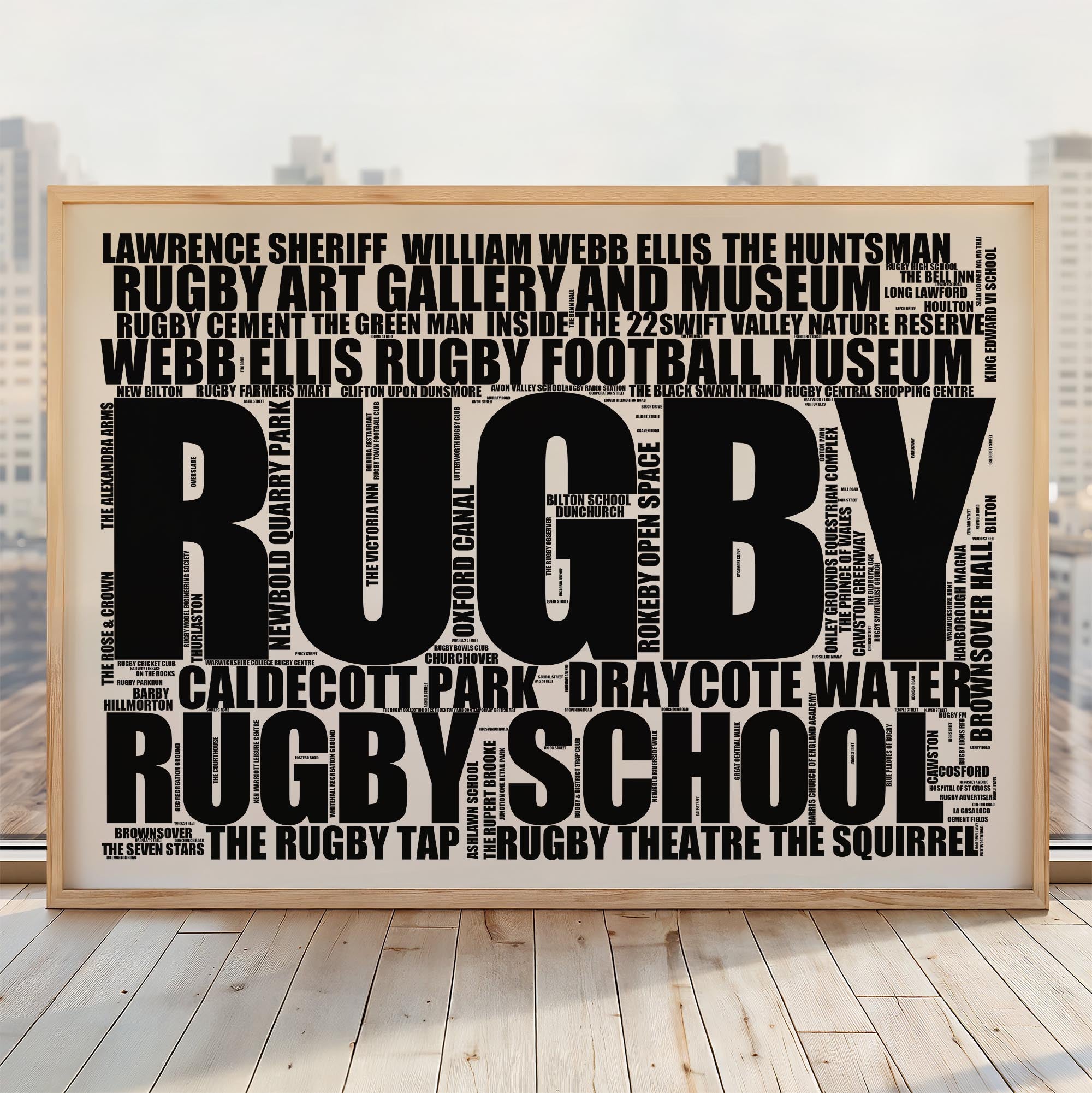 Rugby - Premium Typographic Word Cloud Prints, Posters & Gifts