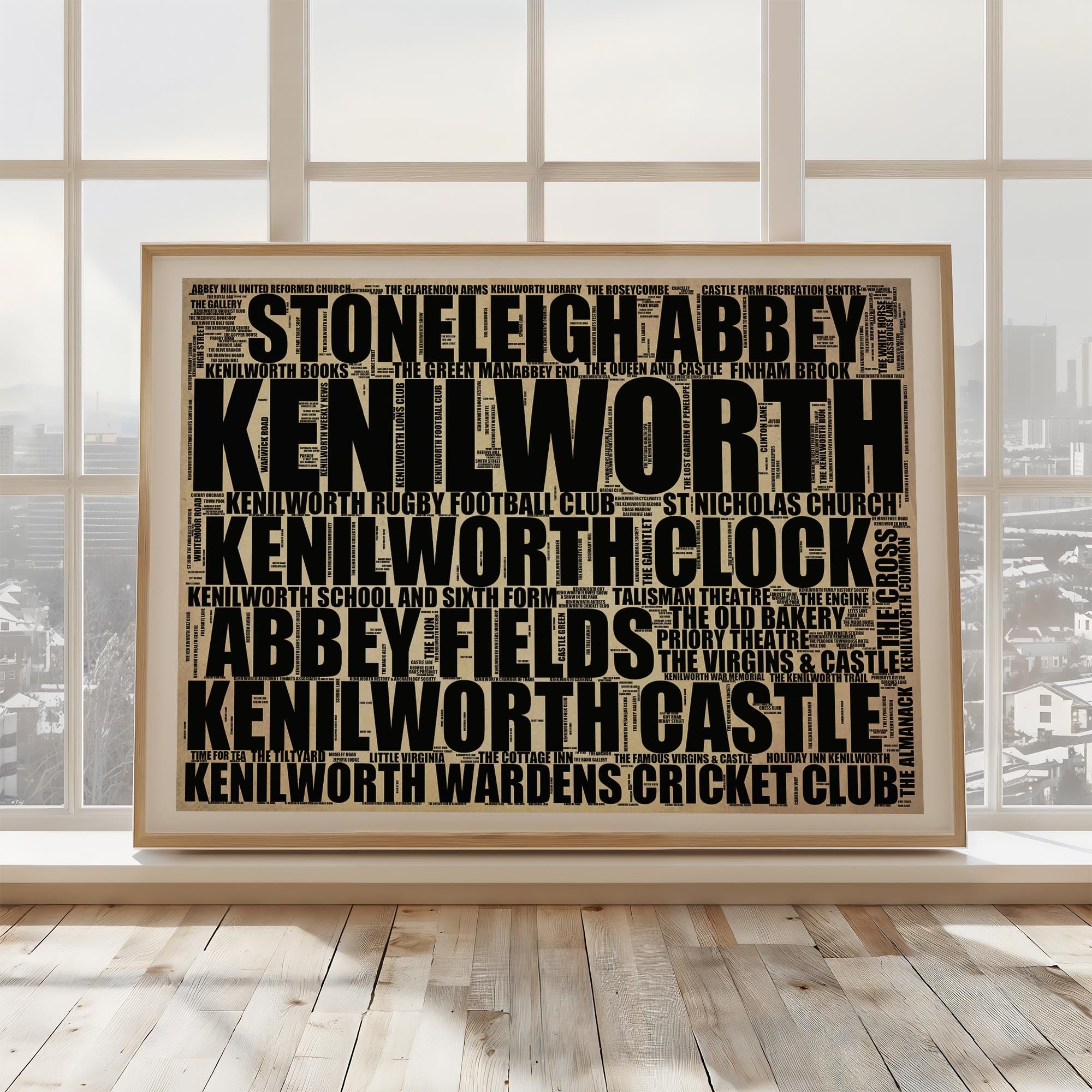 Kenilworth - Premium Typographic Word Cloud Prints, Posters & Gifts