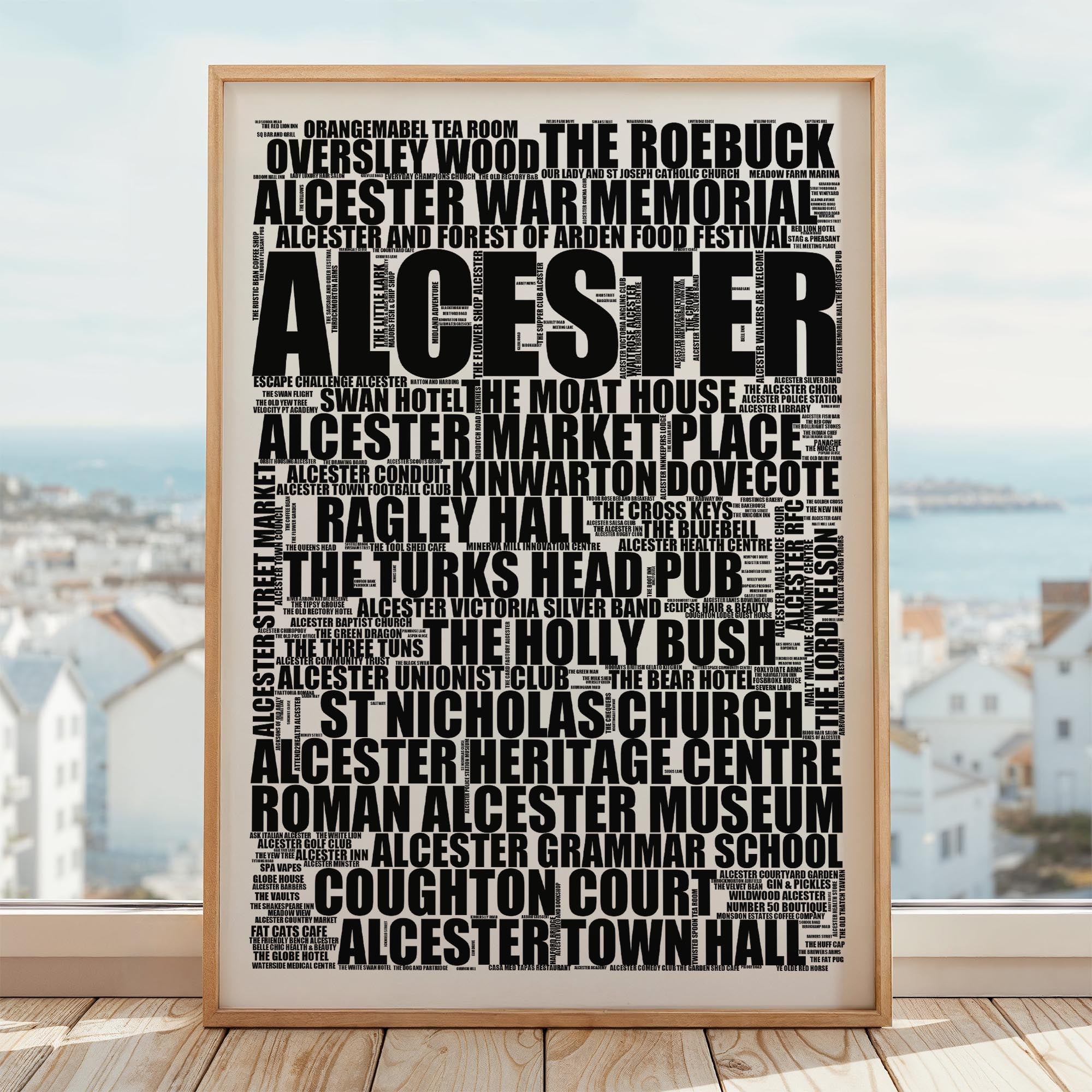 Alcester - Premium Typographic Word Cloud Prints, Posters & Gifts