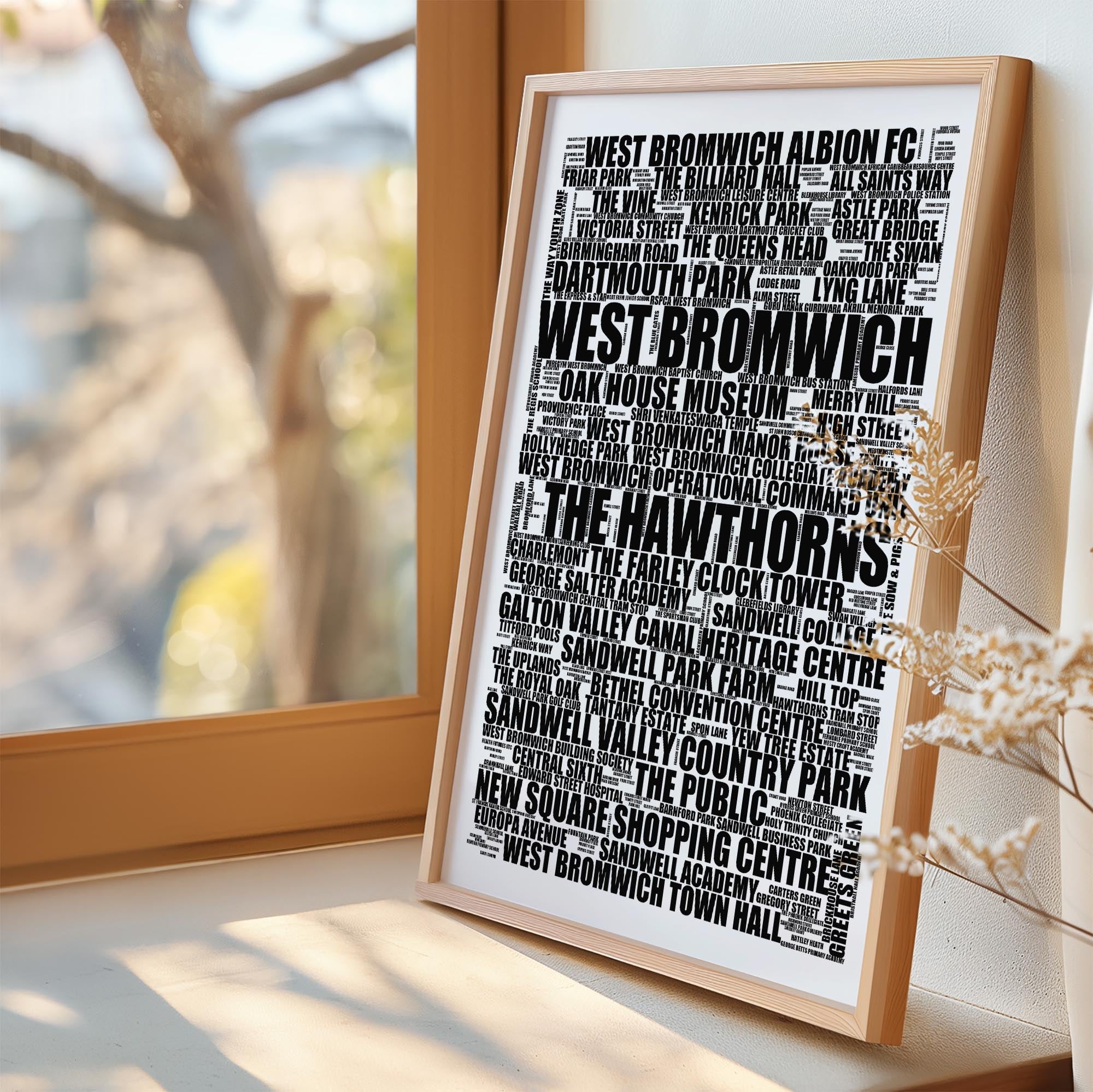 West Bromwich - Premium Typographic Word Cloud Prints, Posters & Gifts