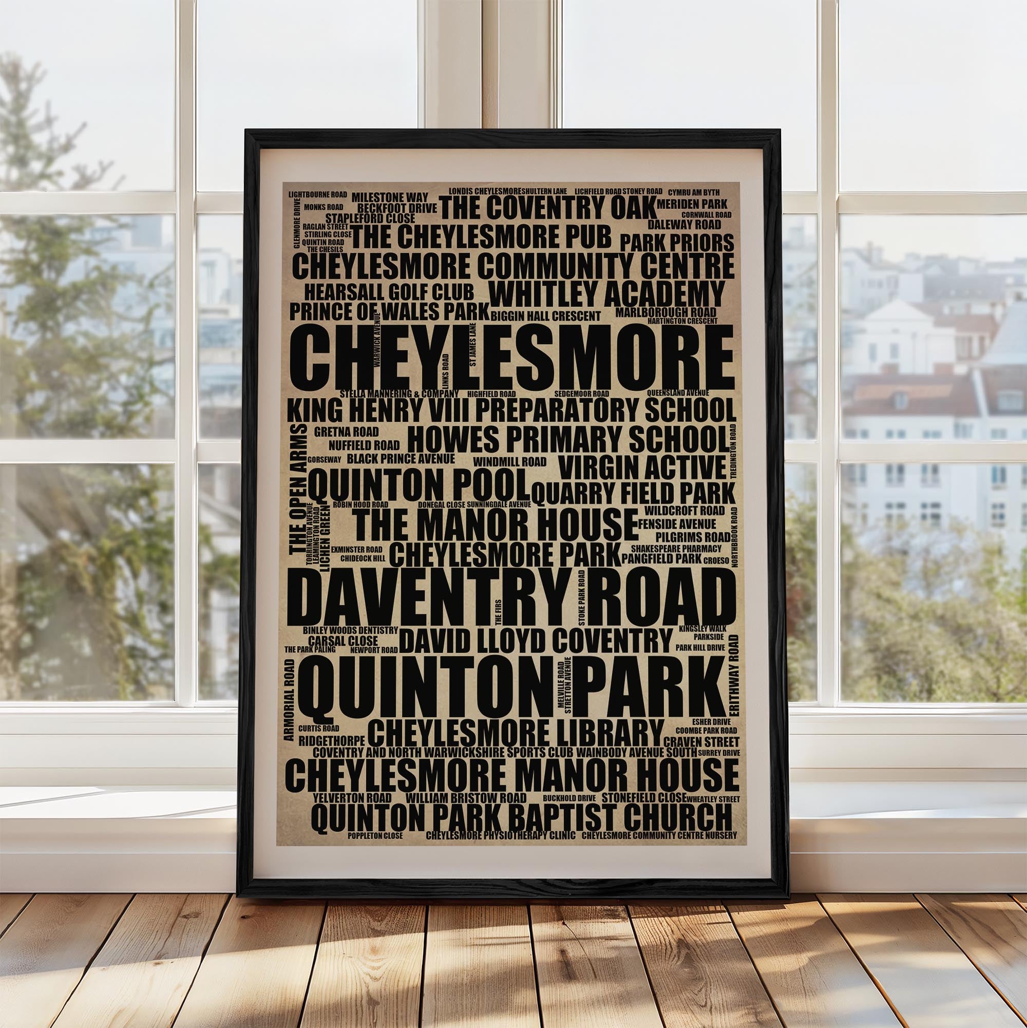 Cheylesmore - Premium Typographic Word Cloud Prints, Posters & Gifts