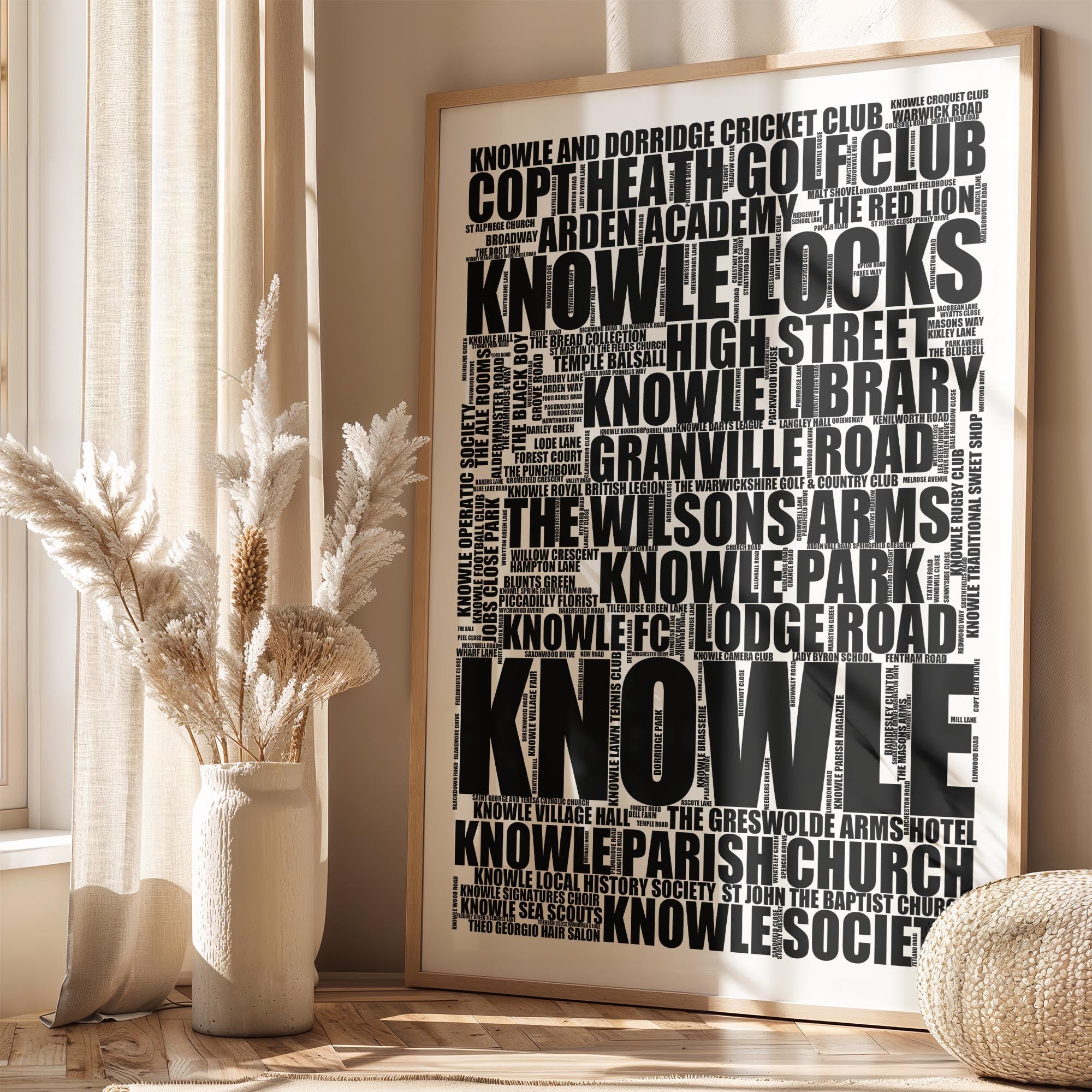 Knowle - Premium Typographic Word Cloud Prints, Posters & Gifts