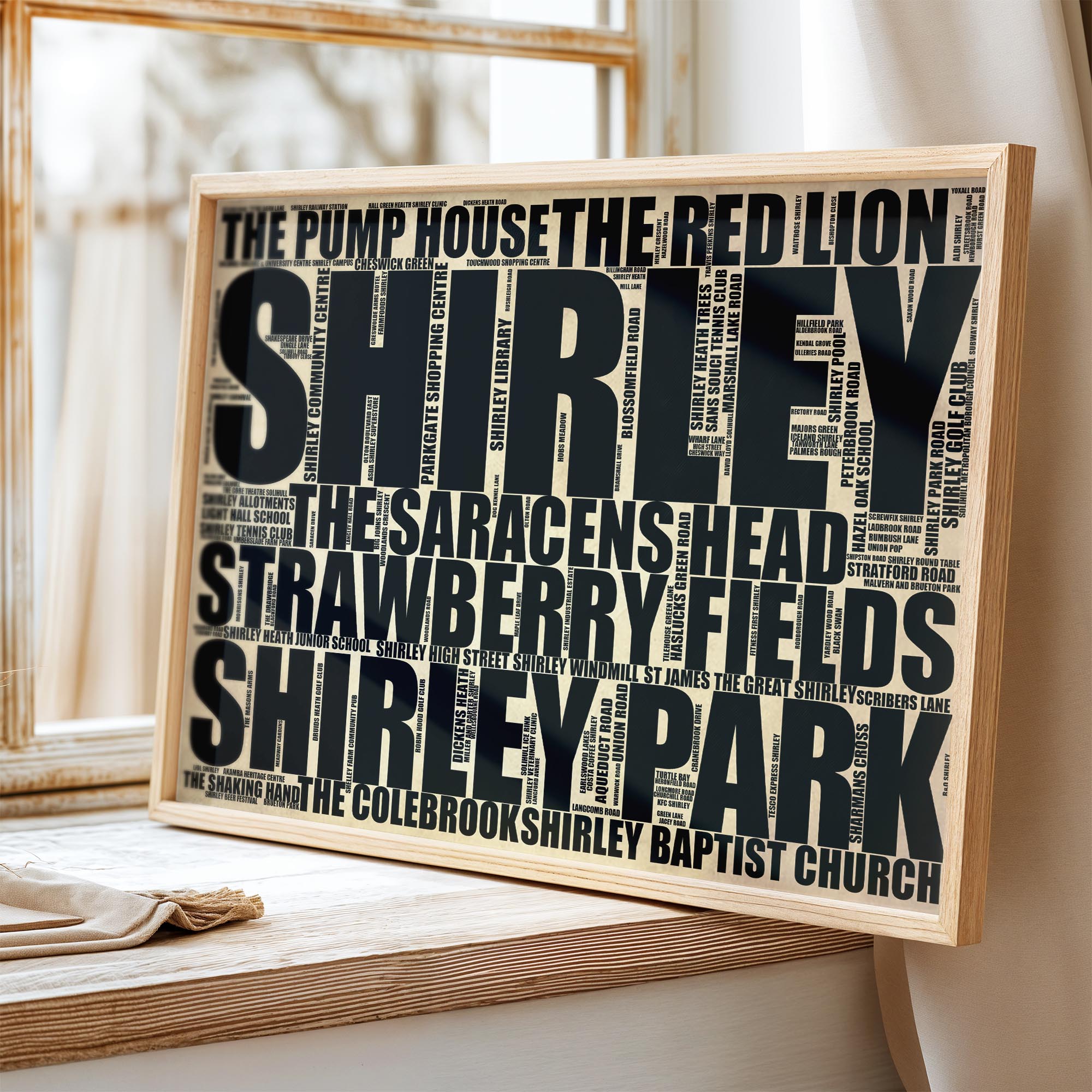 Shirley - Premium Typographic Word Cloud Prints, Posters & Gifts