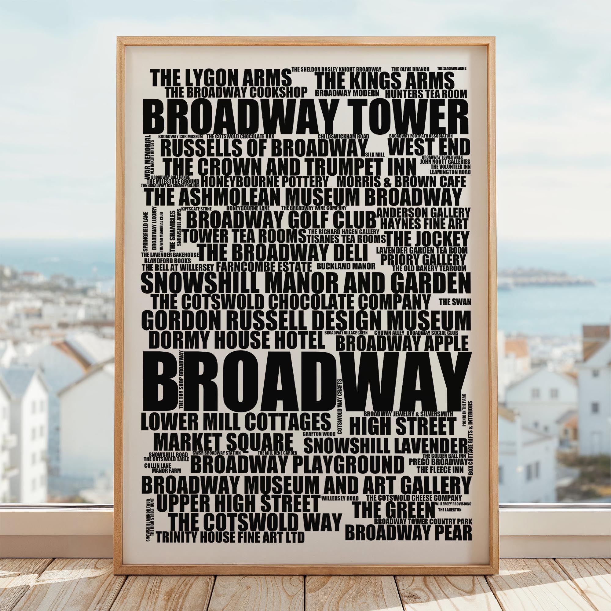 Broadway - Premium Typographic Word Cloud Prints, Posters & Gifts