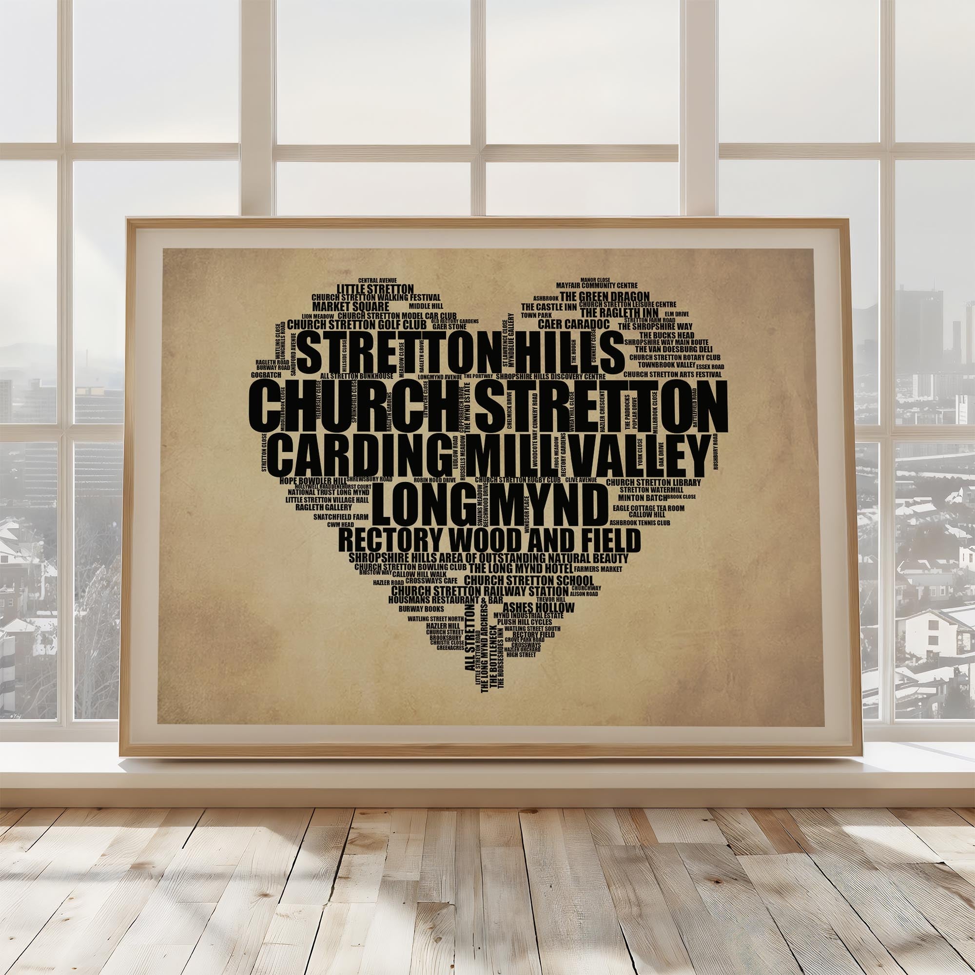 Church Stretton - Premium Typographic Word Cloud Prints, Posters & Gifts