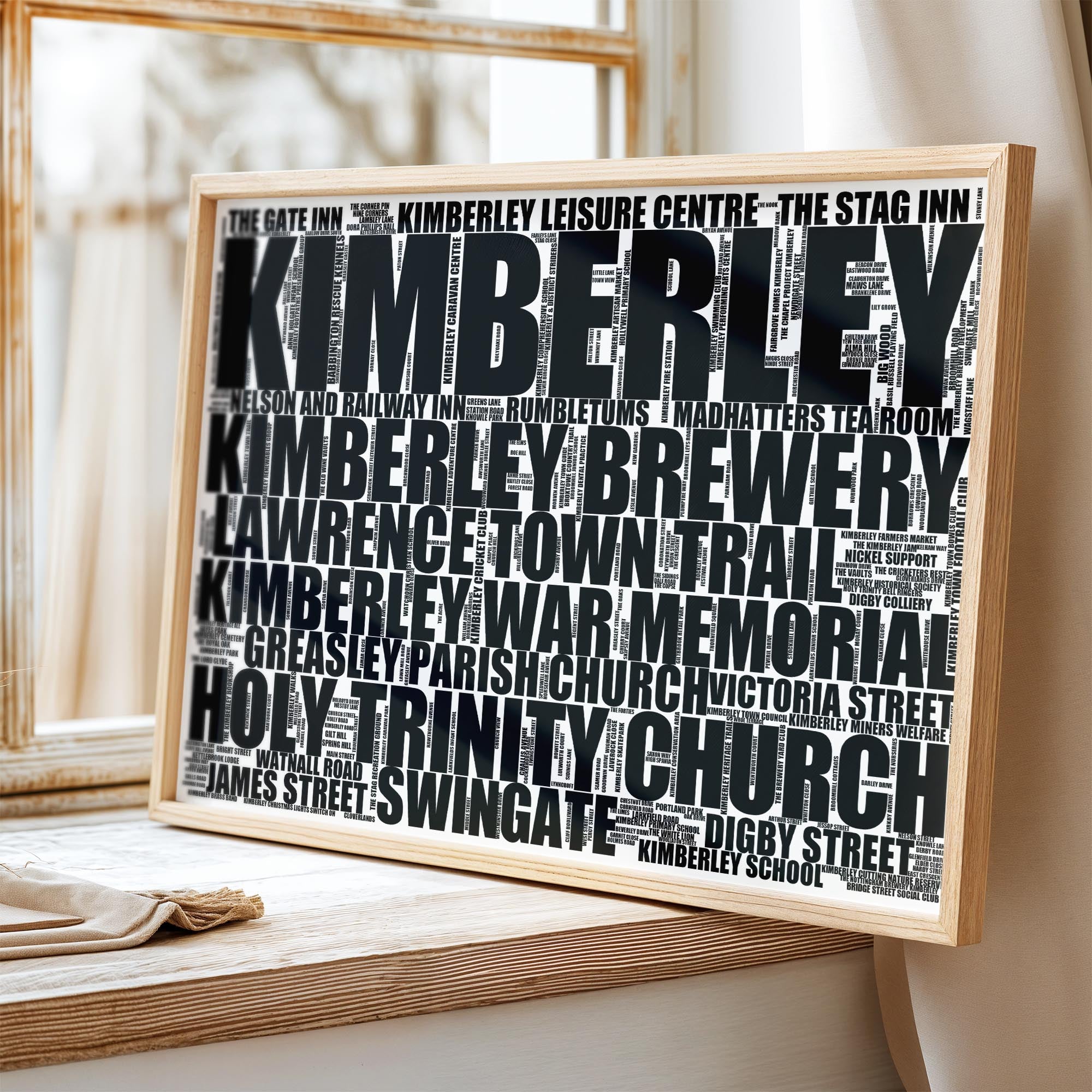 Kimberley - Premium Typographic Word Cloud Prints, Posters & Gifts