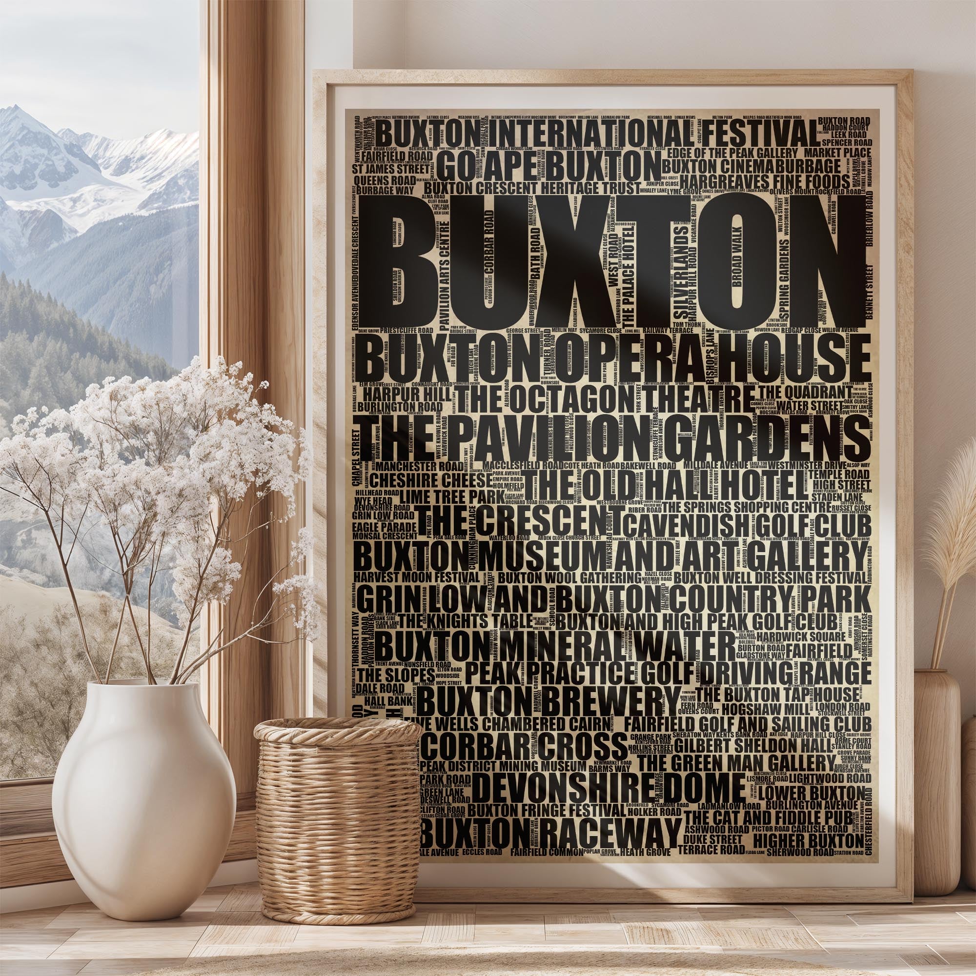 Buxton - Premium Typographic Word Cloud Prints, Posters & Gifts