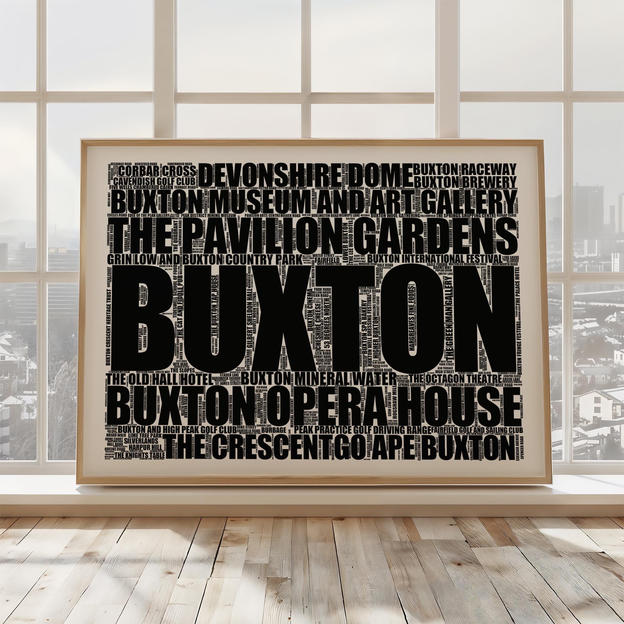 Buxton - Premium Typographic Word Cloud Prints, Posters & Gifts