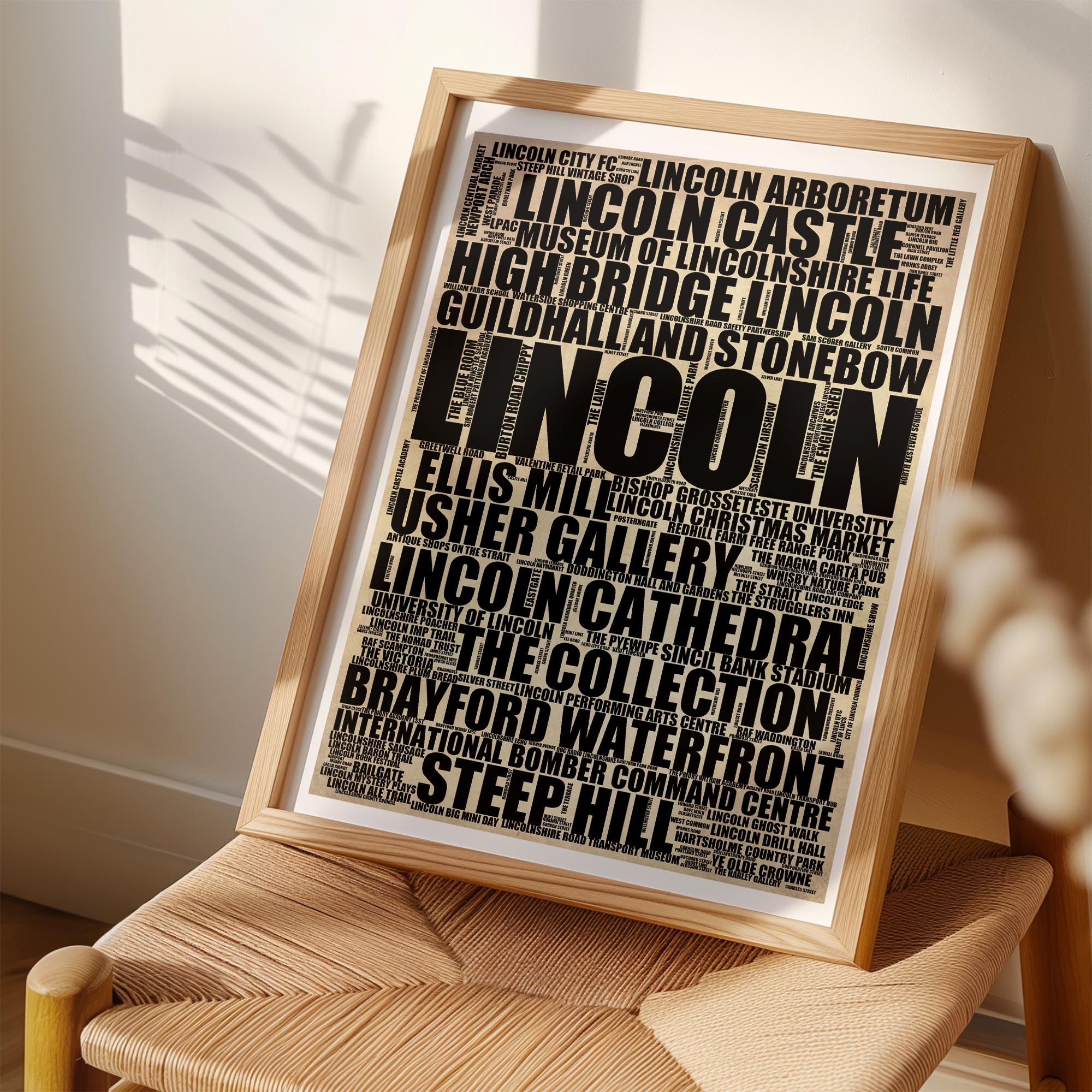 Lincoln - Premium Typographic Word Cloud Prints, Posters & Gifts