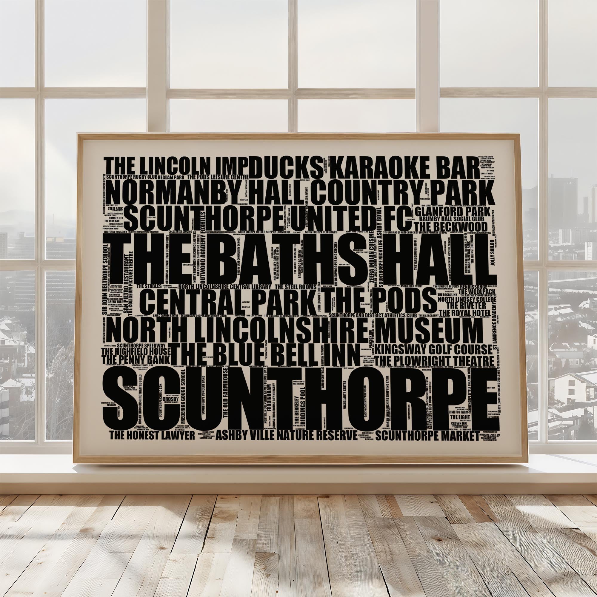 Scunthorpe - Premium Typographic Word Cloud Prints, Posters & Gifts