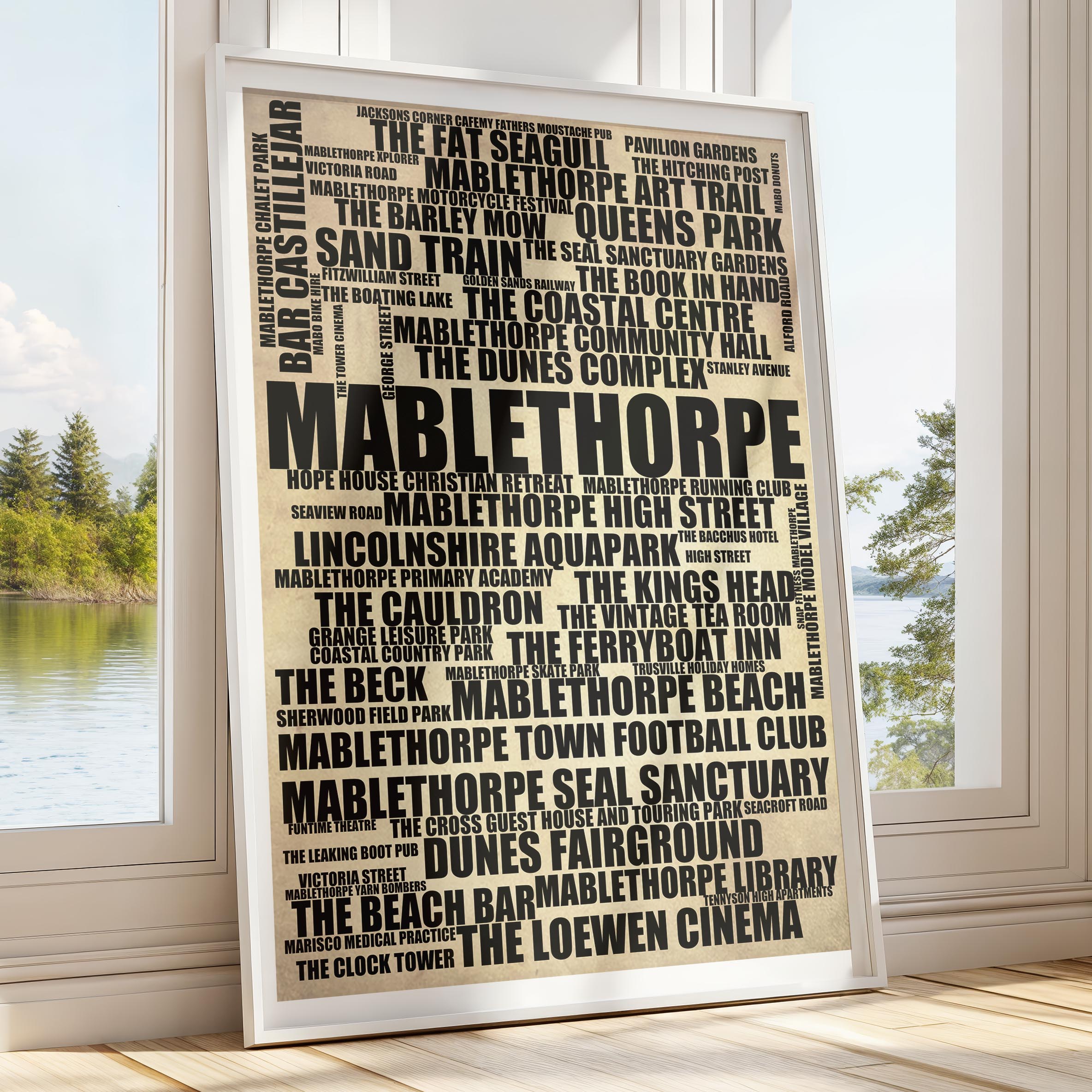 Mablethorpe - Premium Typographic Word Cloud Prints, Posters & Gifts