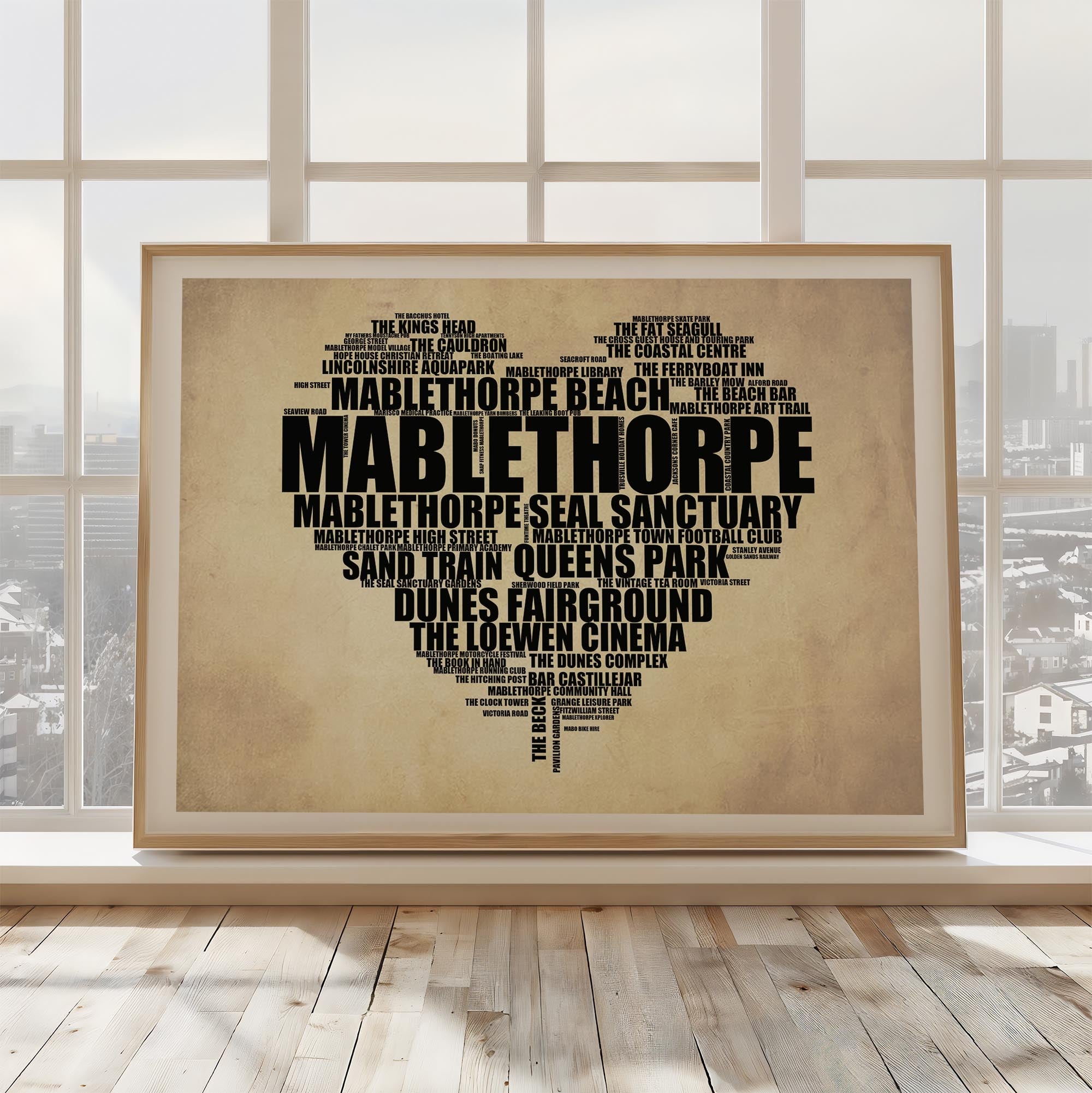 Mablethorpe - Premium Typographic Word Cloud Prints, Posters & Gifts