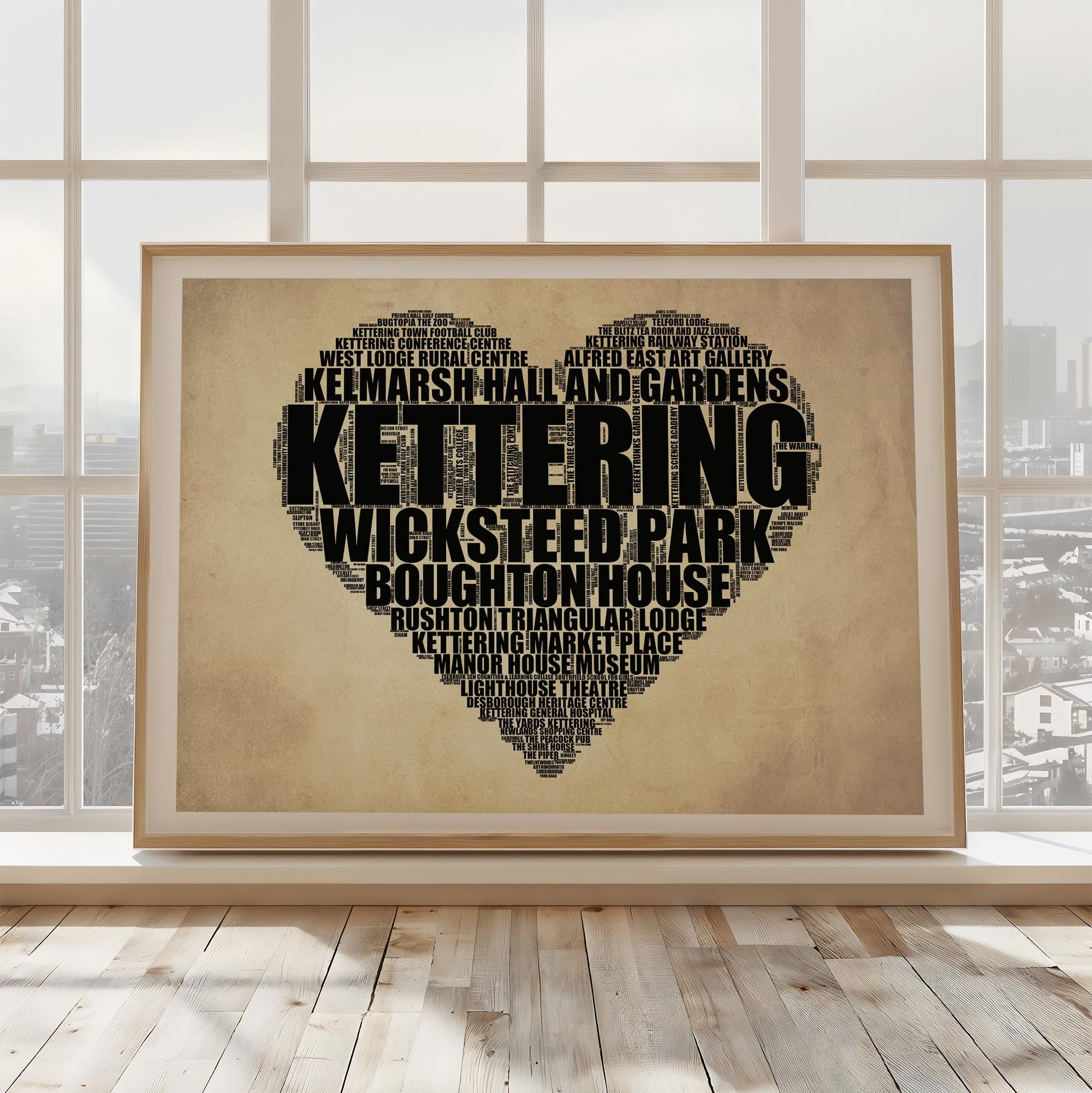 Kettering - Premium Typographic Word Cloud Prints, Posters & Gifts