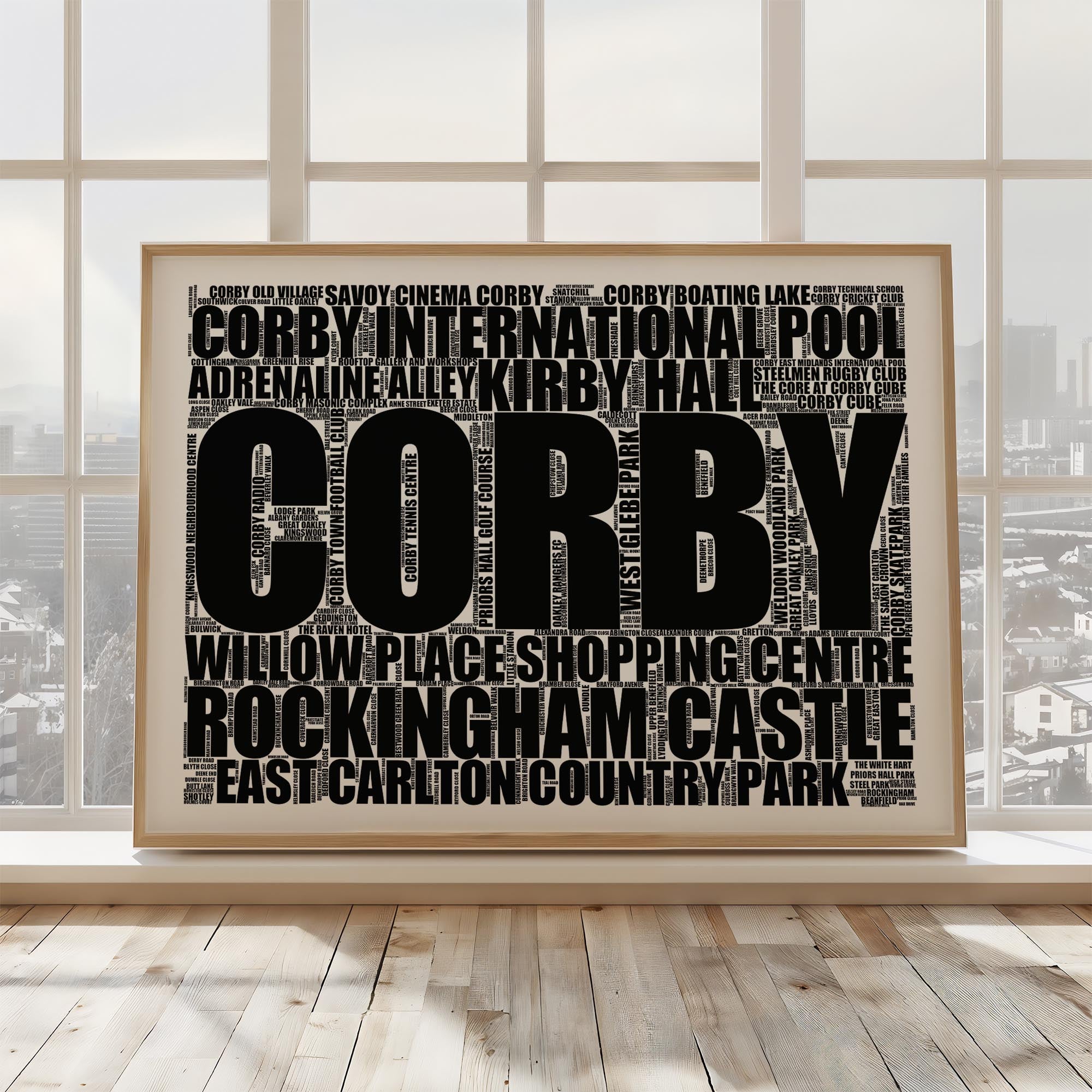 Corby - Premium Typographic Word Cloud Prints, Posters & Gifts