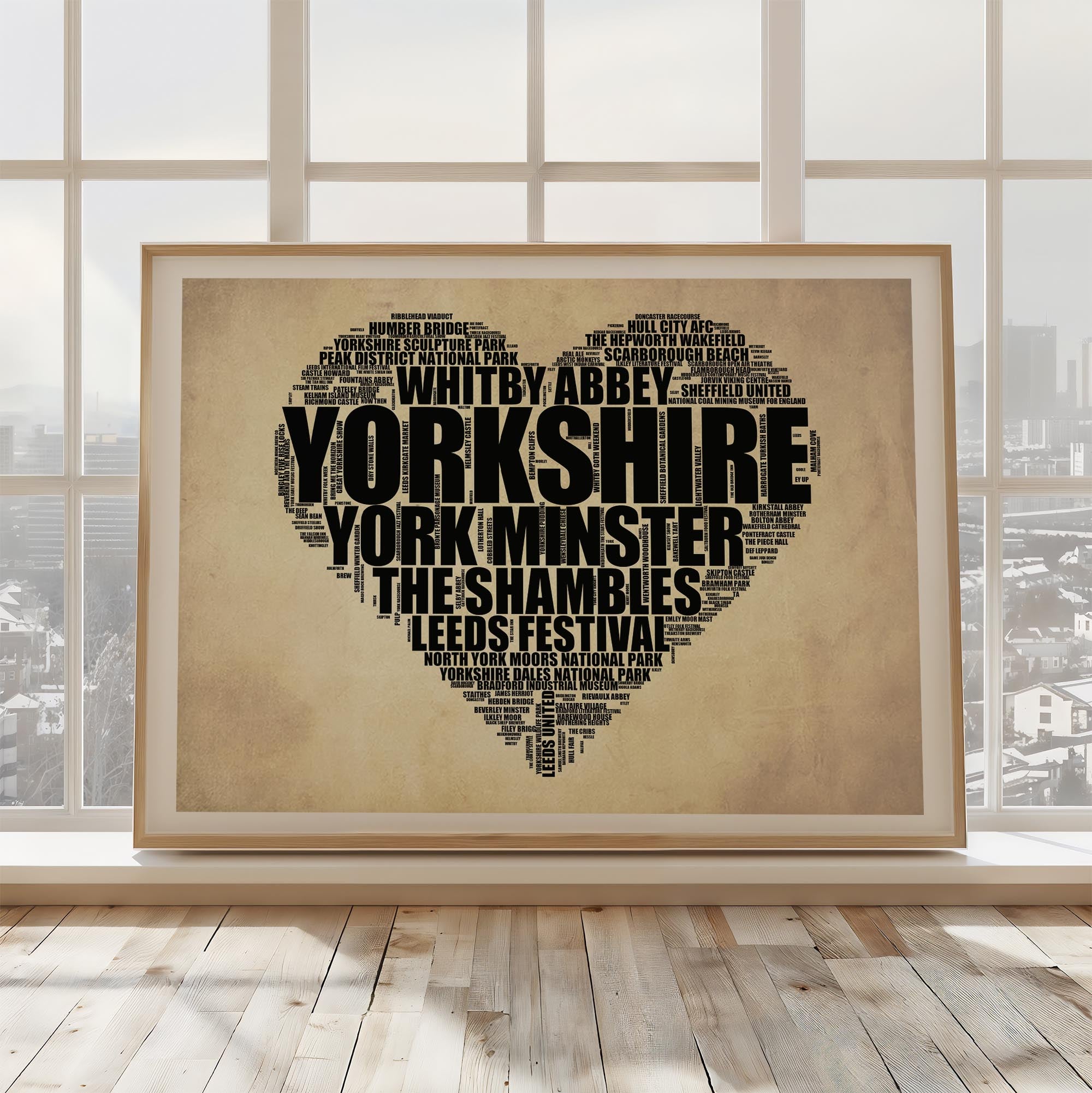 Yorkshire - Premium Typographic Word Cloud Prints, Posters & Gifts