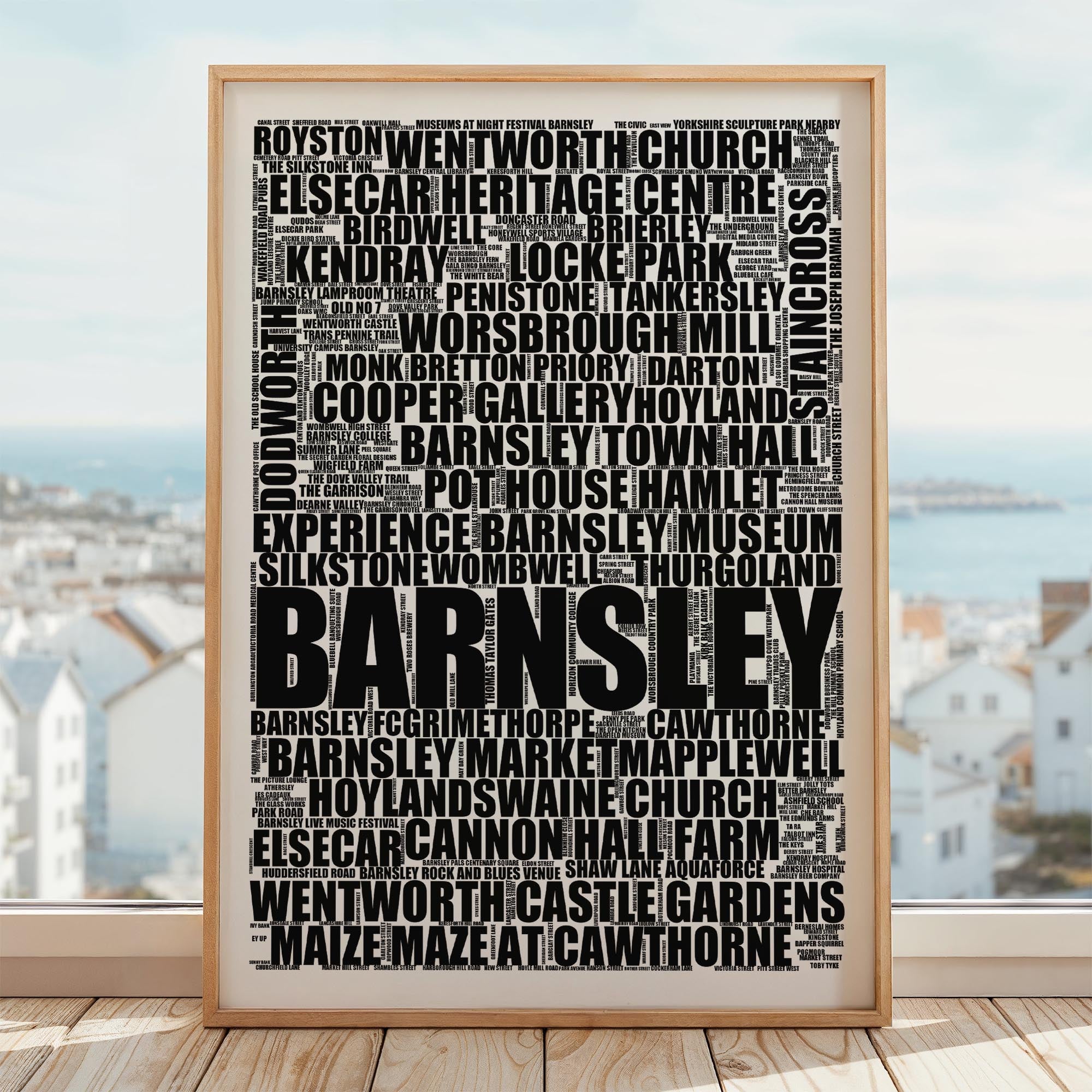 Barnsley - Premium Typographic Word Cloud Prints, Posters & Gifts