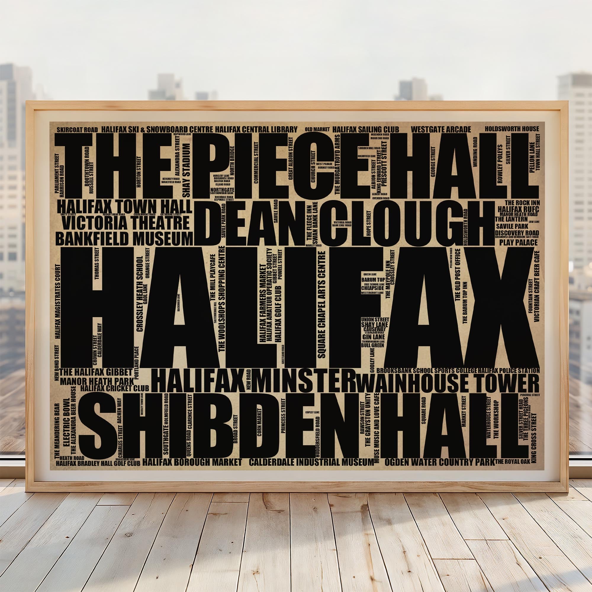 Halifax - Premium Typographic Word Cloud Prints, Posters & Gifts