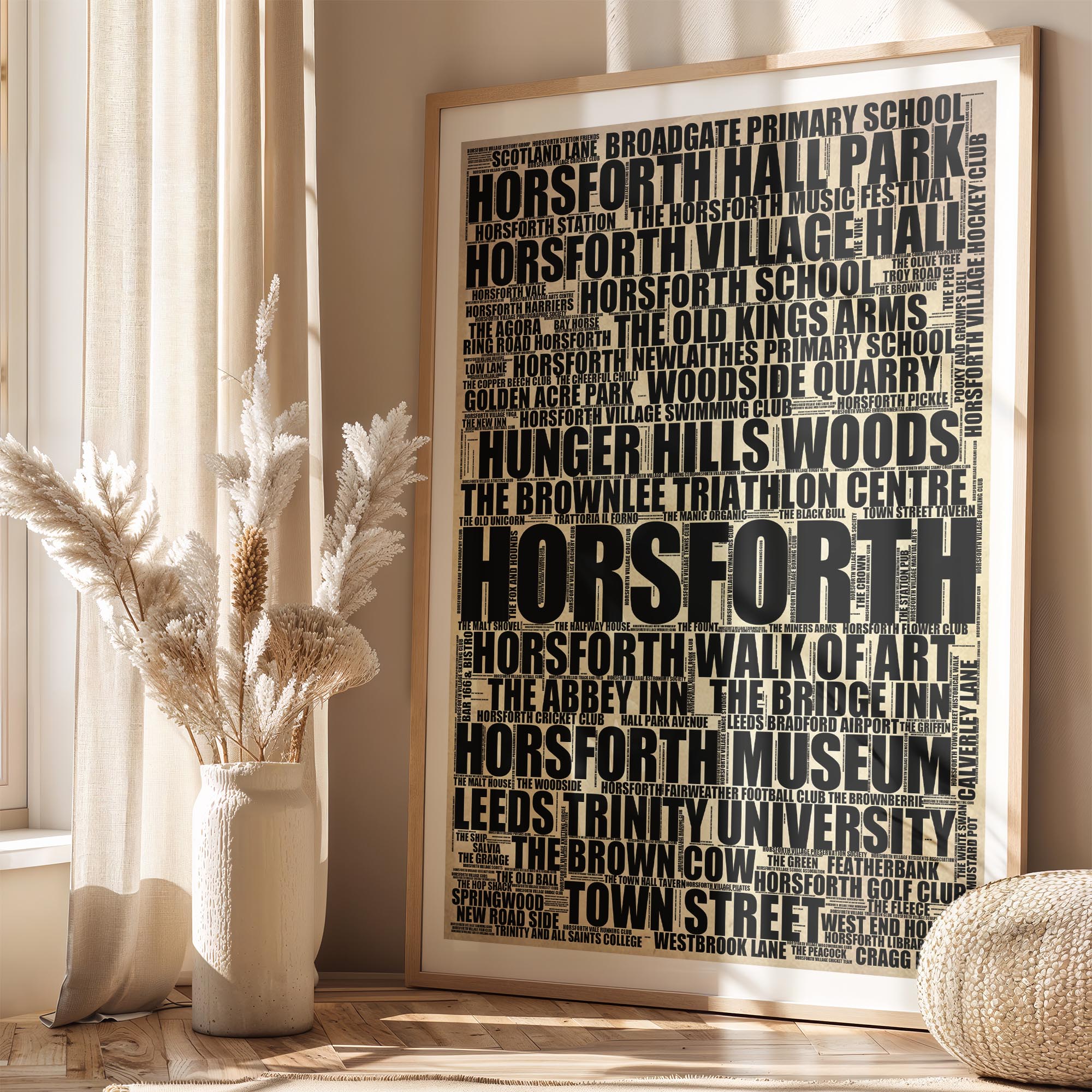 Horsforth - Premium Typographic Word Cloud Prints, Posters & Gifts