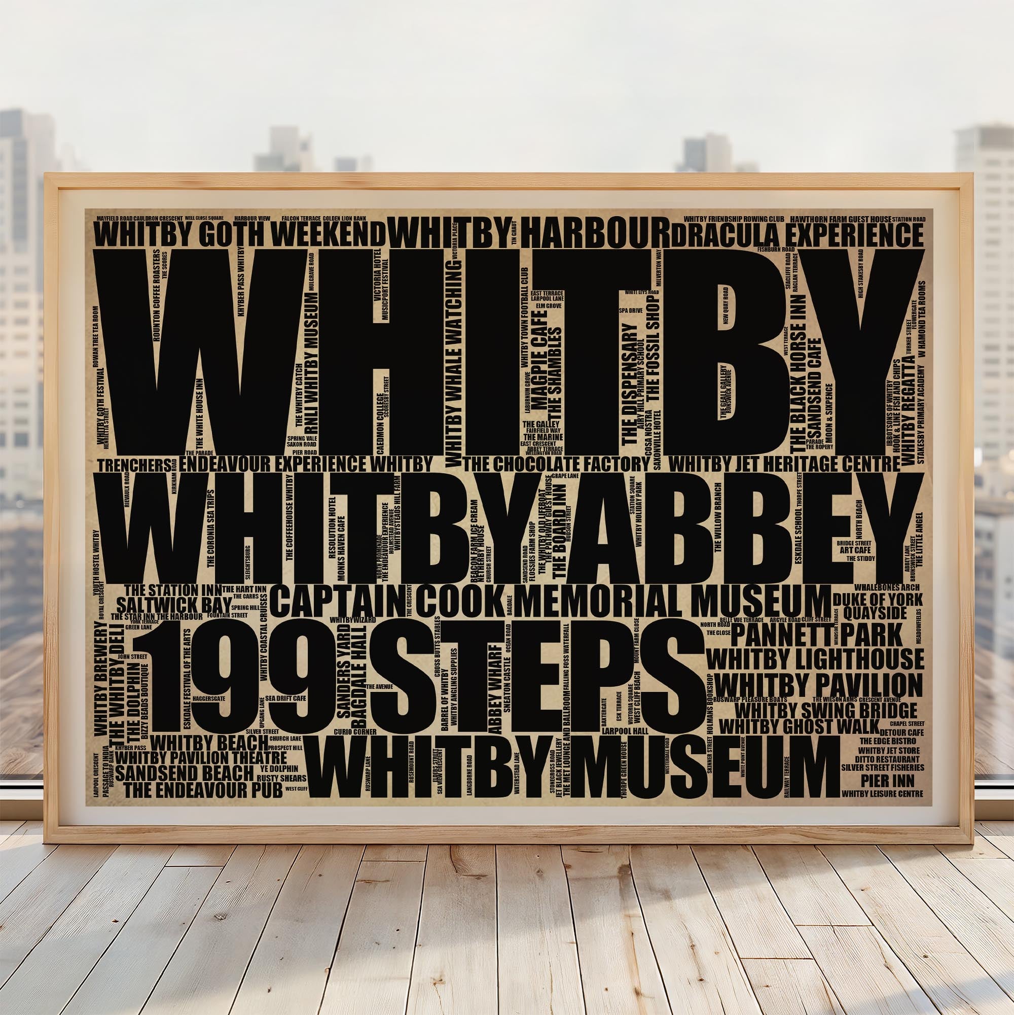 Whitby - Premium Typographic Word Cloud Prints, Posters & Gifts