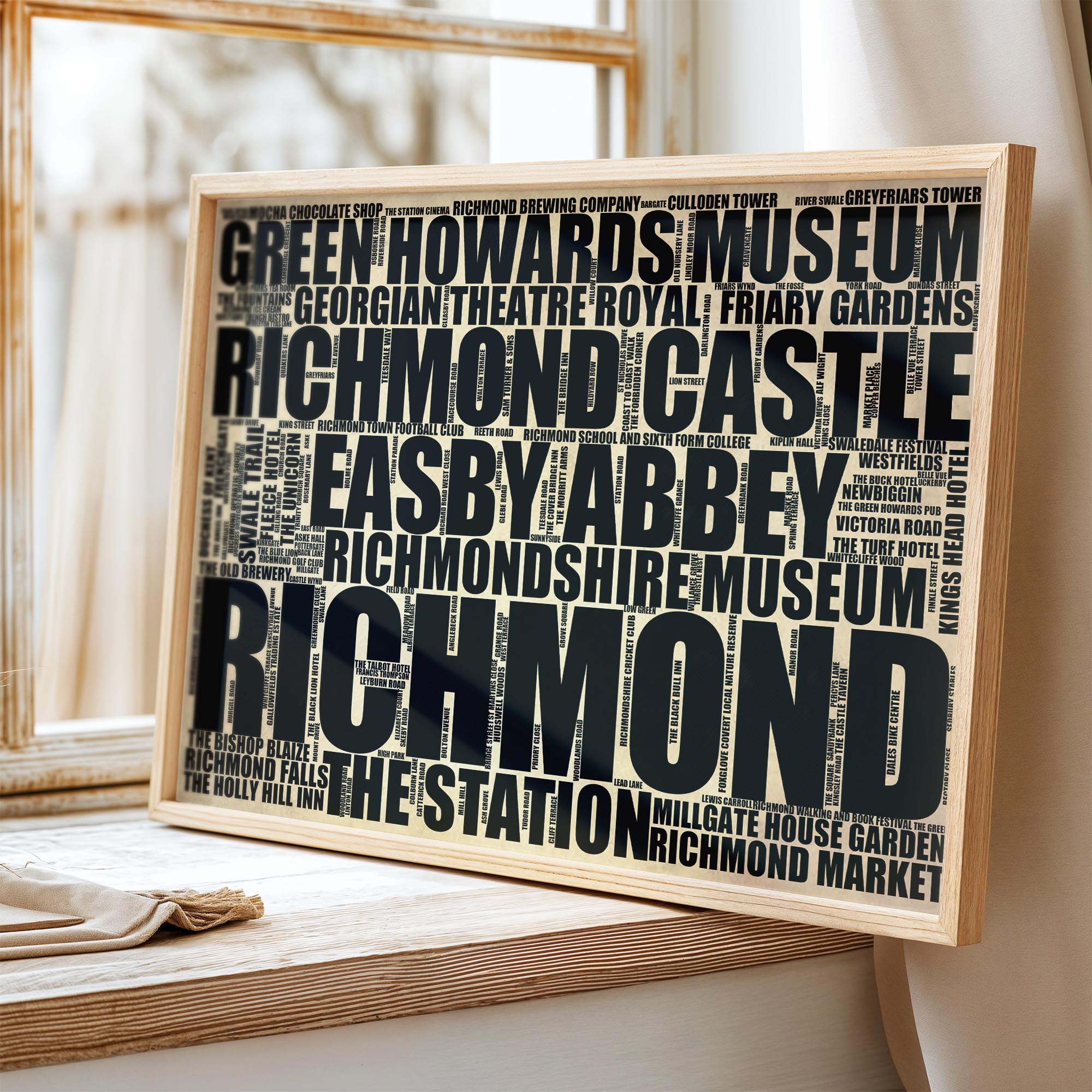 Richmond - Premium Typographic Word Cloud Prints, Posters & Gifts