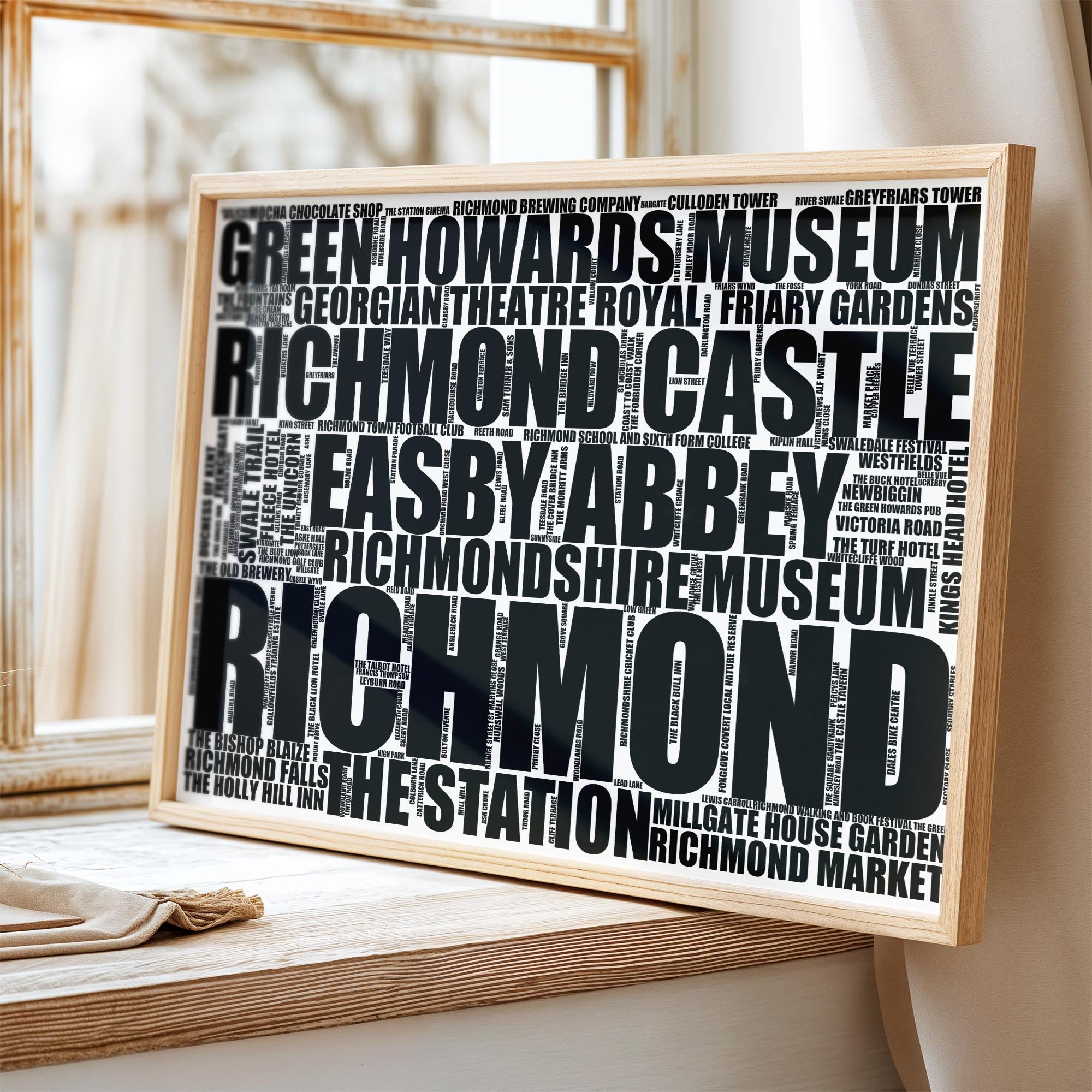 Richmond - Premium Typographic Word Cloud Prints, Posters & Gifts