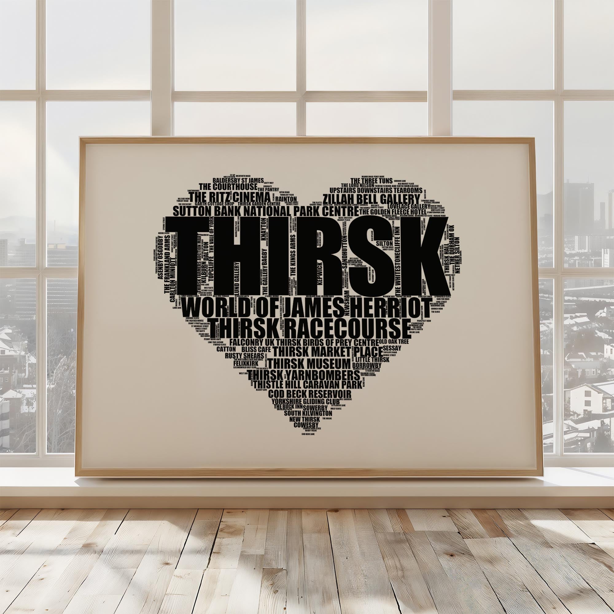 Thirsk - Premium Typographic Word Cloud Prints, Posters & Gifts