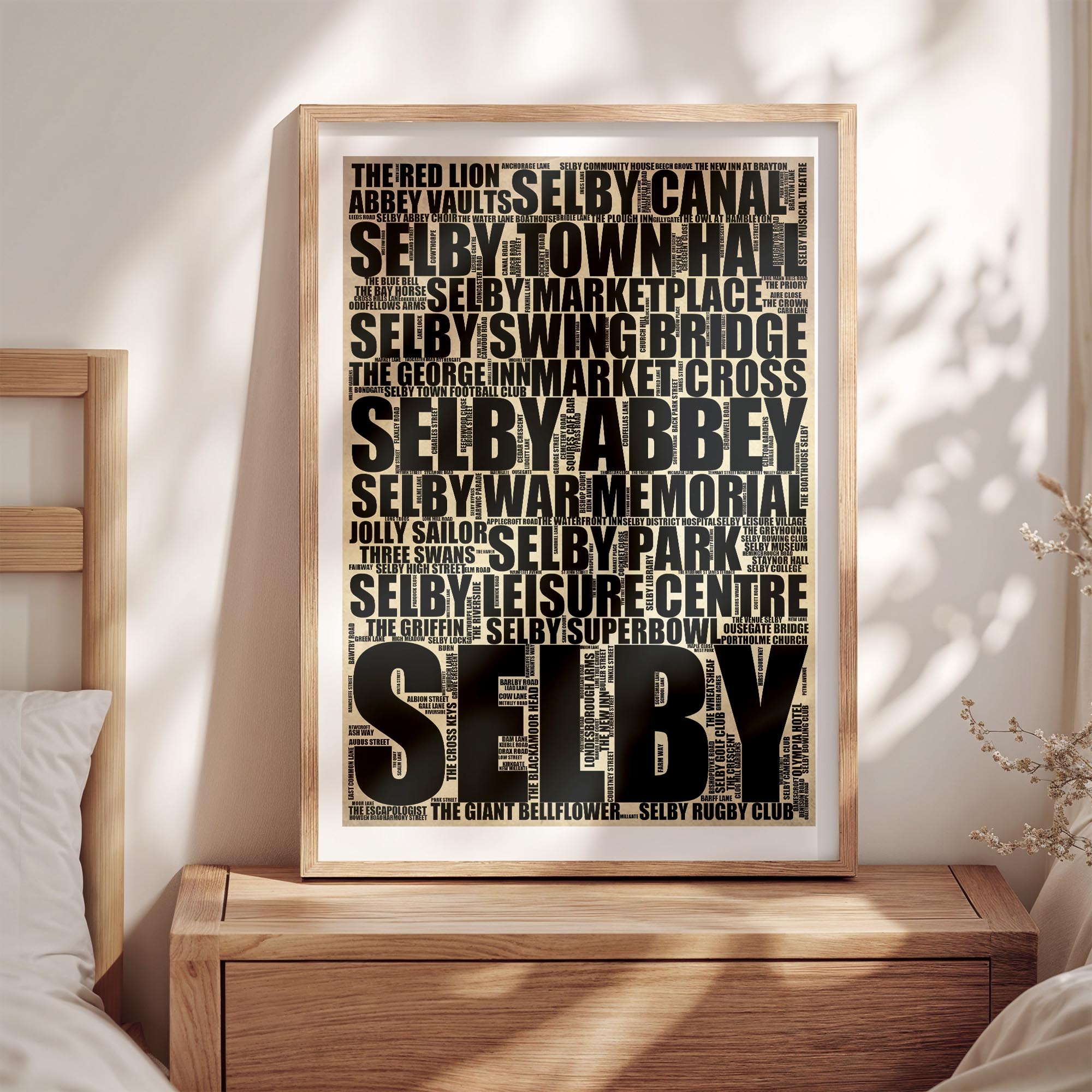 Selby - Premium Typographic Word Cloud Prints, Posters & Gifts