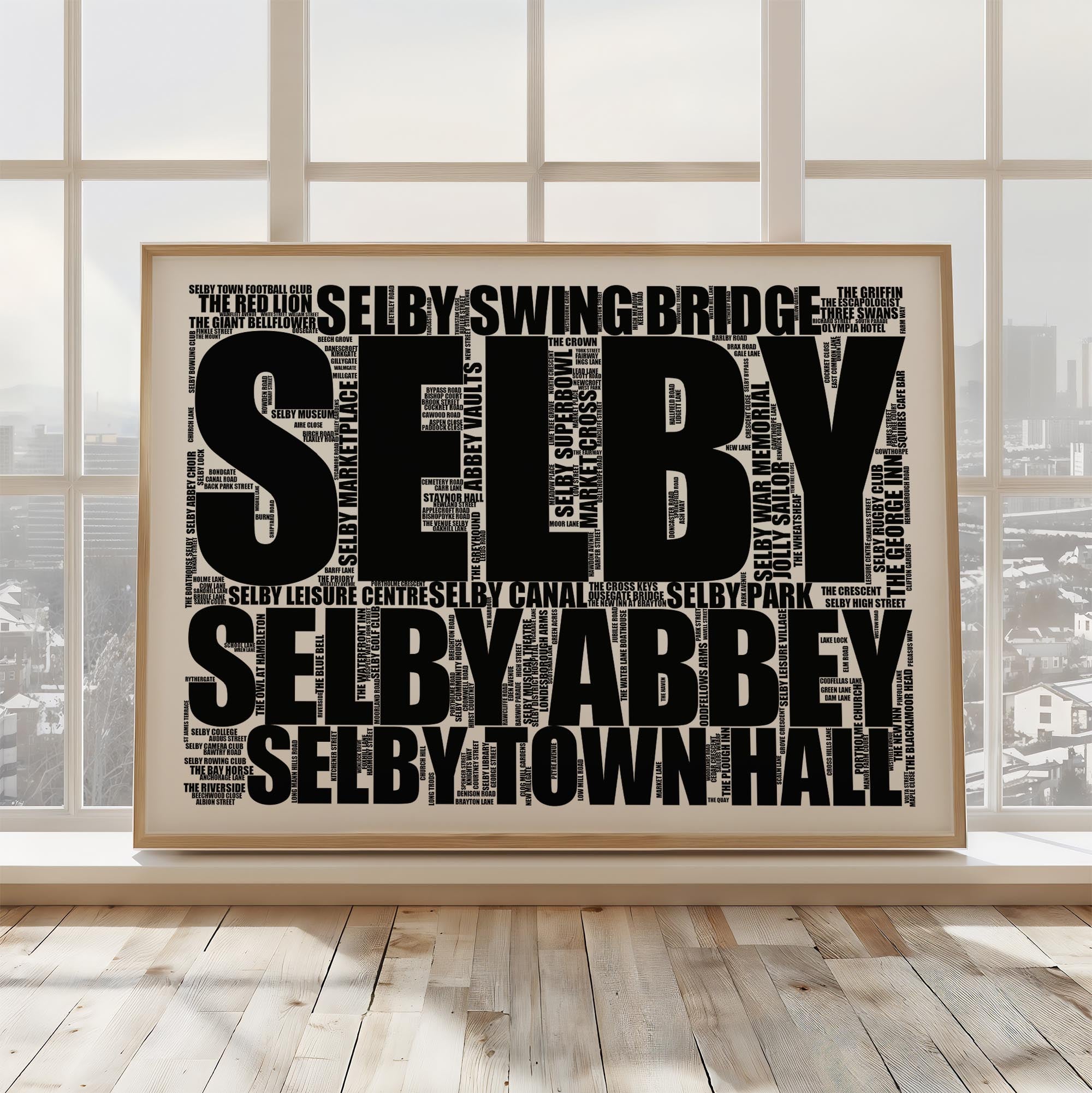 Selby - Premium Typographic Word Cloud Prints, Posters & Gifts