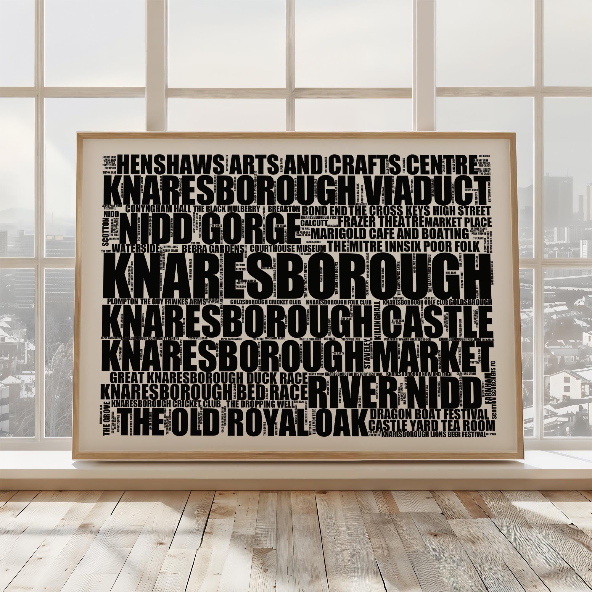 Knaresborough - Premium Typographic Word Cloud Prints, Posters & Gifts