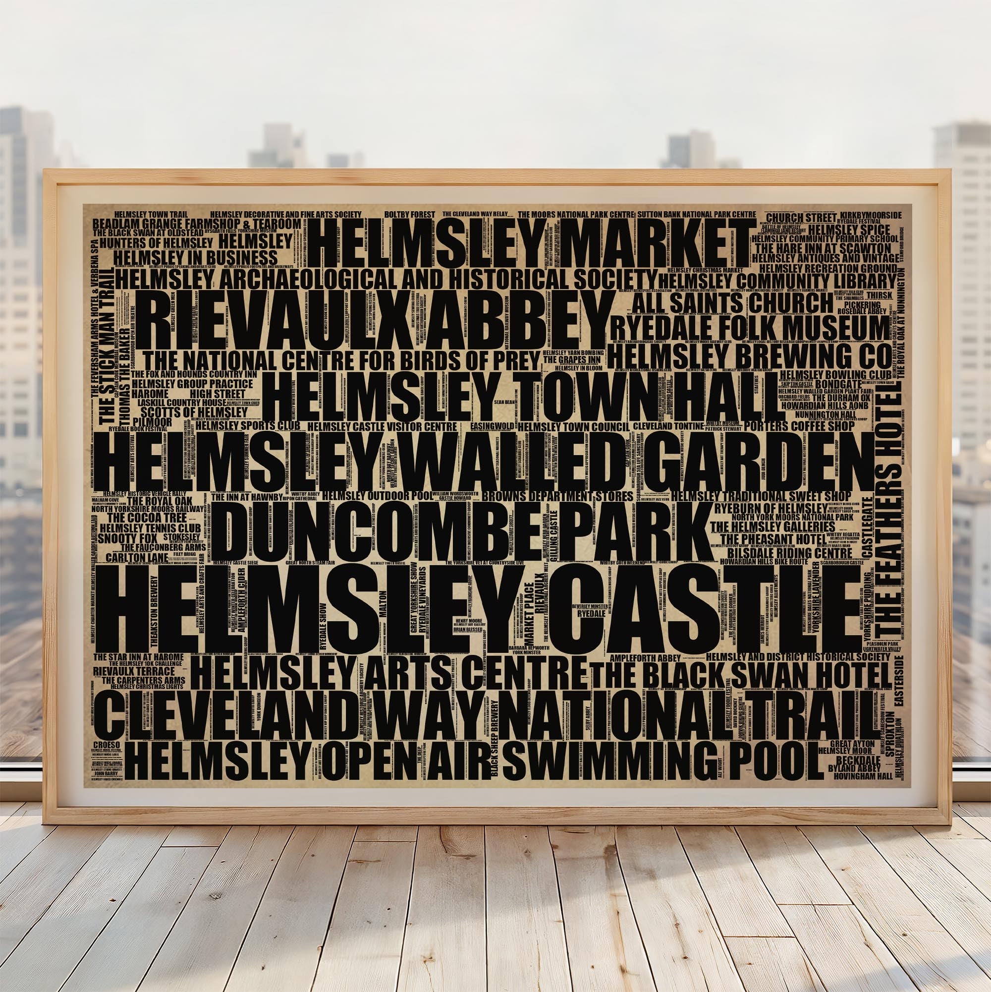 Helmsley - Premium Typographic Word Cloud Prints, Posters & Gifts