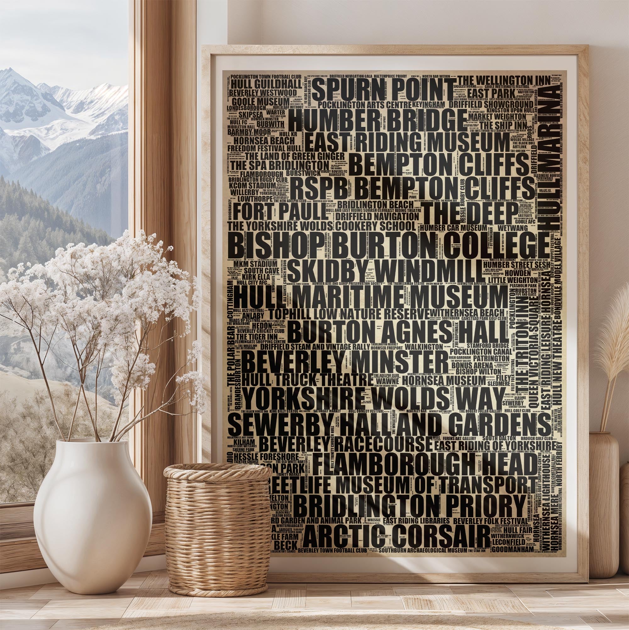 East Riding of Yorkshire - Premium Typographic Word Cloud Prints, Posters & Gifts