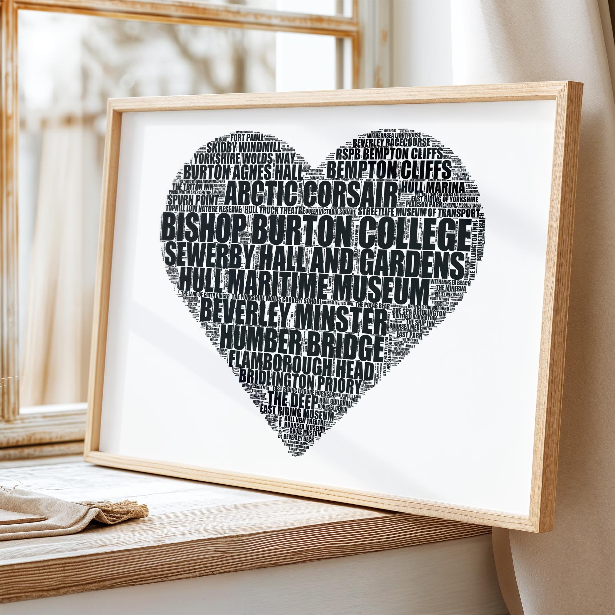 East Riding of Yorkshire - Premium Typographic Word Cloud Prints, Posters & Gifts