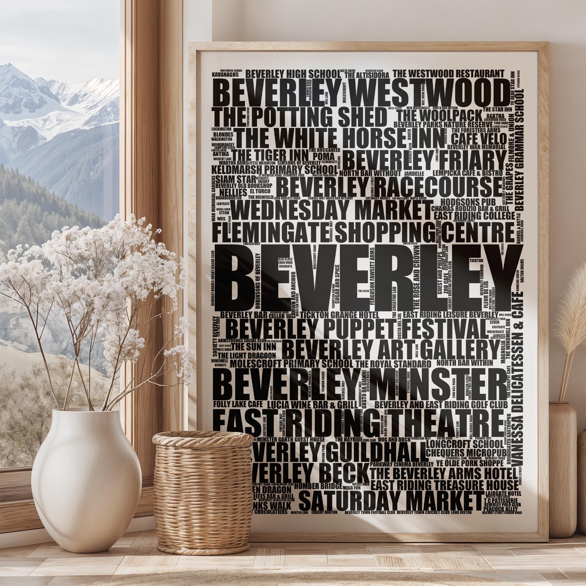 Beverley - Premium Typographic Word Cloud Prints, Posters & Gifts