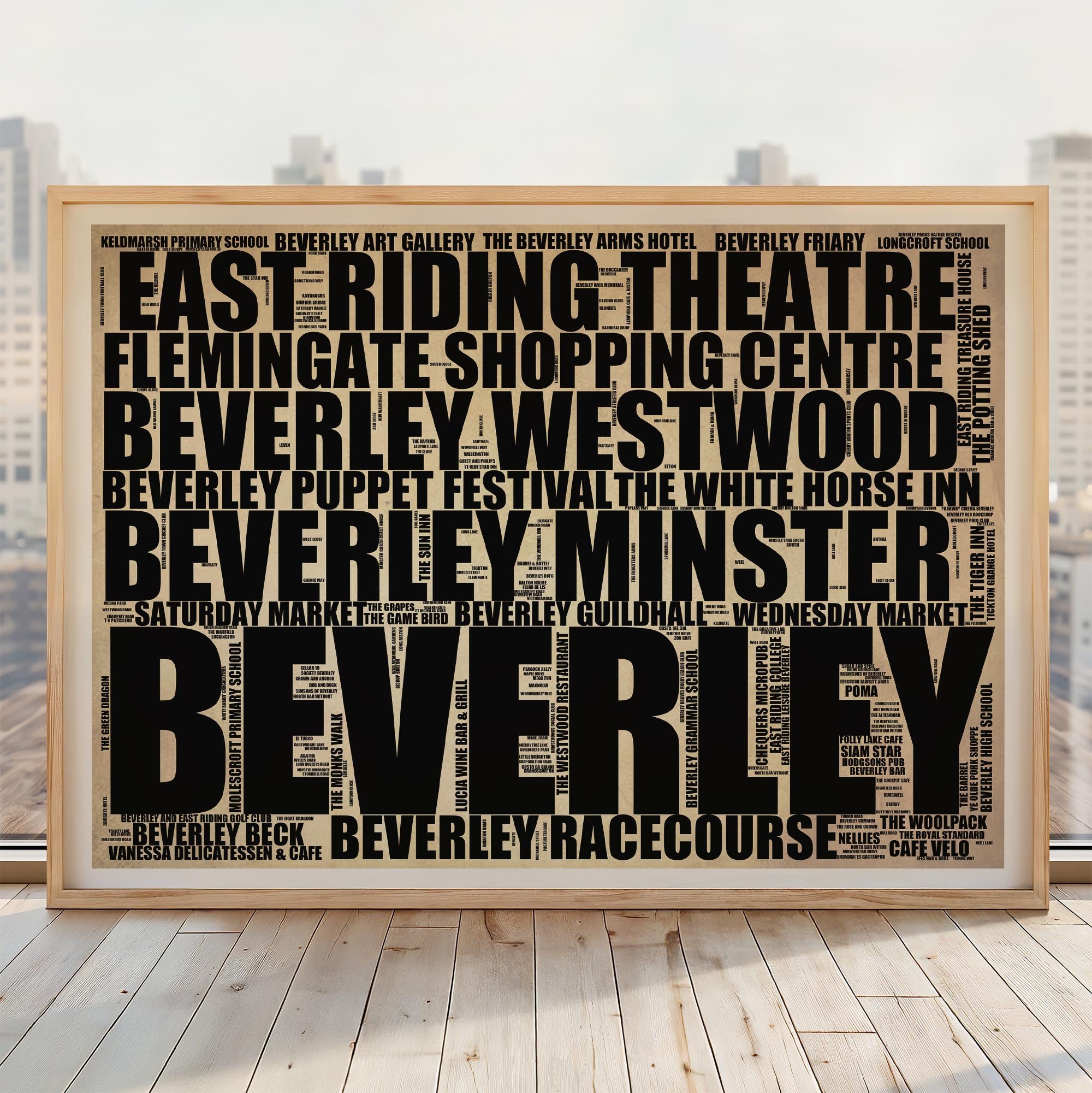 Beverley - Premium Typographic Word Cloud Prints, Posters & Gifts