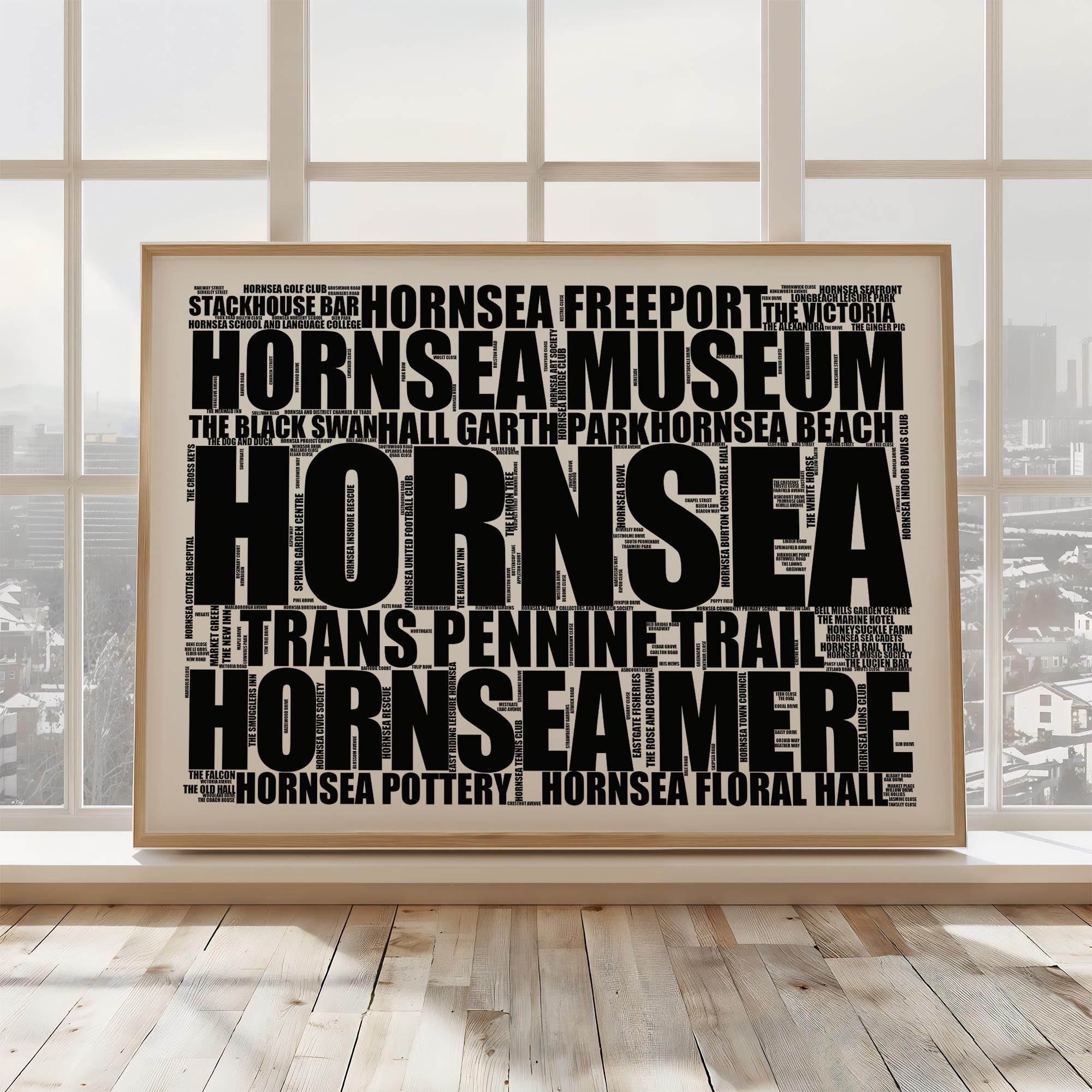 Hornsea - Premium Typographic Word Cloud Prints, Posters & Gifts